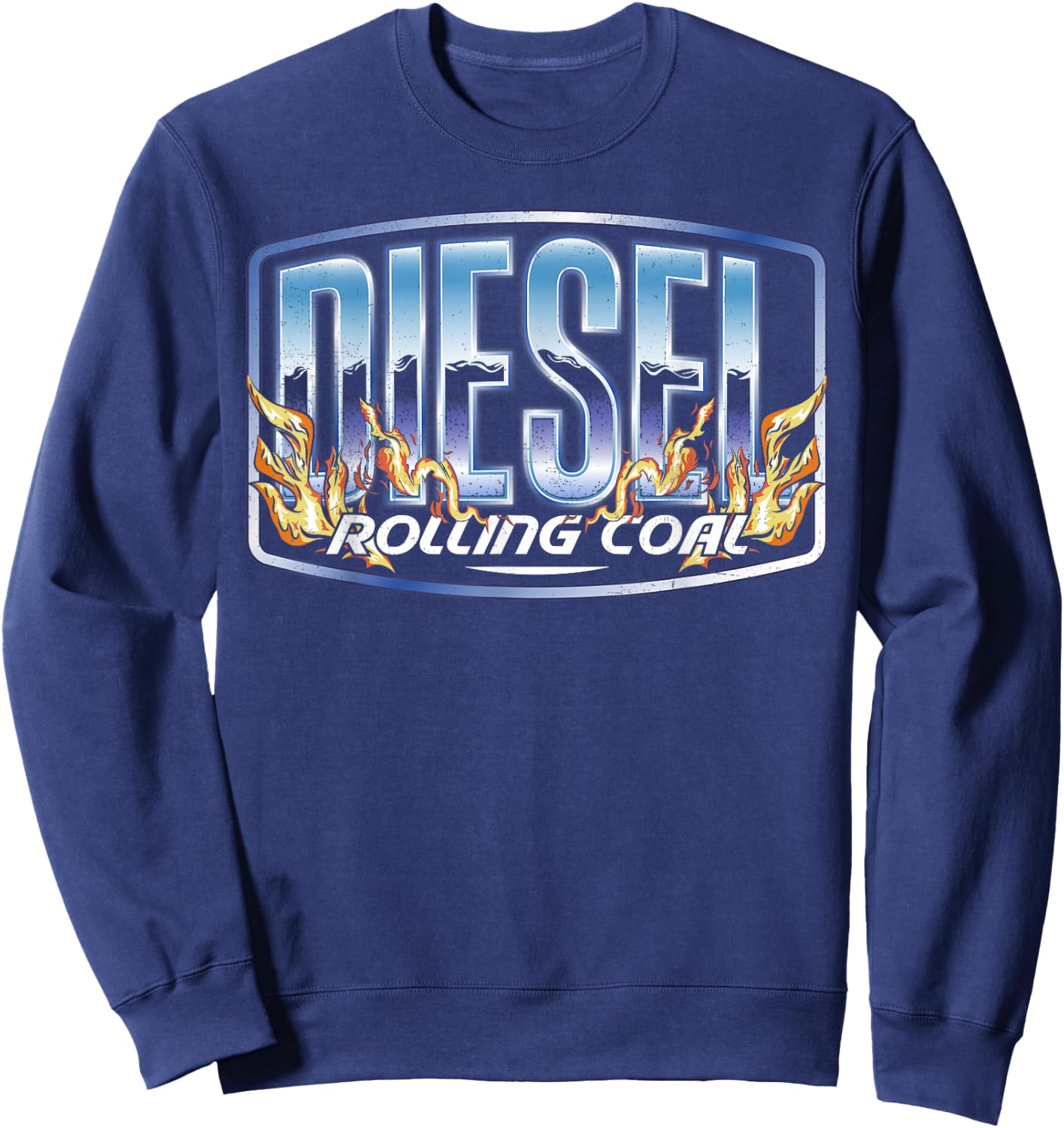Diesel Rolling Coal Trucker Truck Driver Mechanic Retro Men Sweatshirt - Sweatshirt | Navy