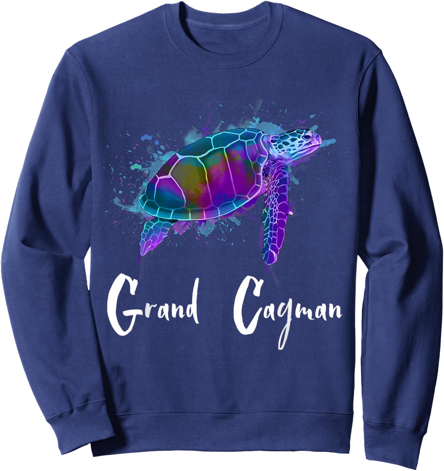 Grand Cayman Souvenir Cayman Islands Sea Turtle Grand Cayman Sweatshirt - Sweatshirt | Navy