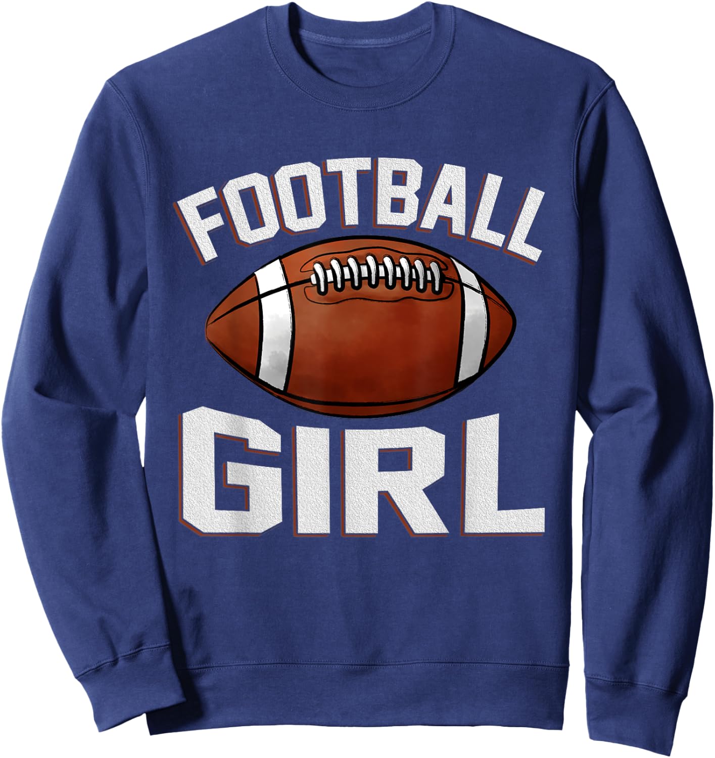 American Football Lover Girl Player shirt Funny Football Sweatshirt - Sweatshirt | Navy