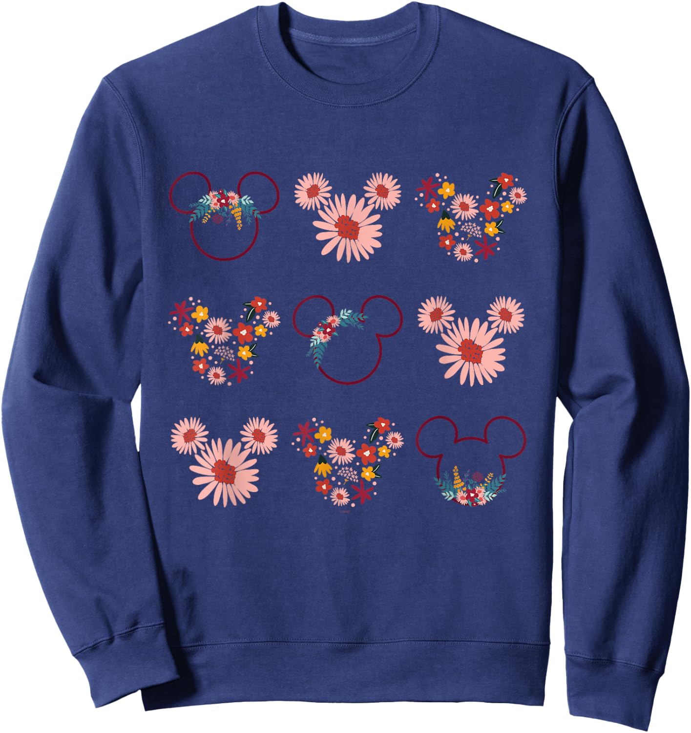 Disney Mickey Mouse Flowers and Daisy Print Sweatshirt - Sweatshirt | Navy
