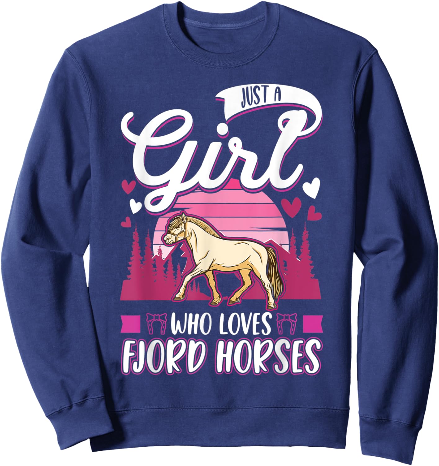 Fjord Horse Girl Norwegian Horse Fjordi Sweatshirt - Sweatshirt | Navy