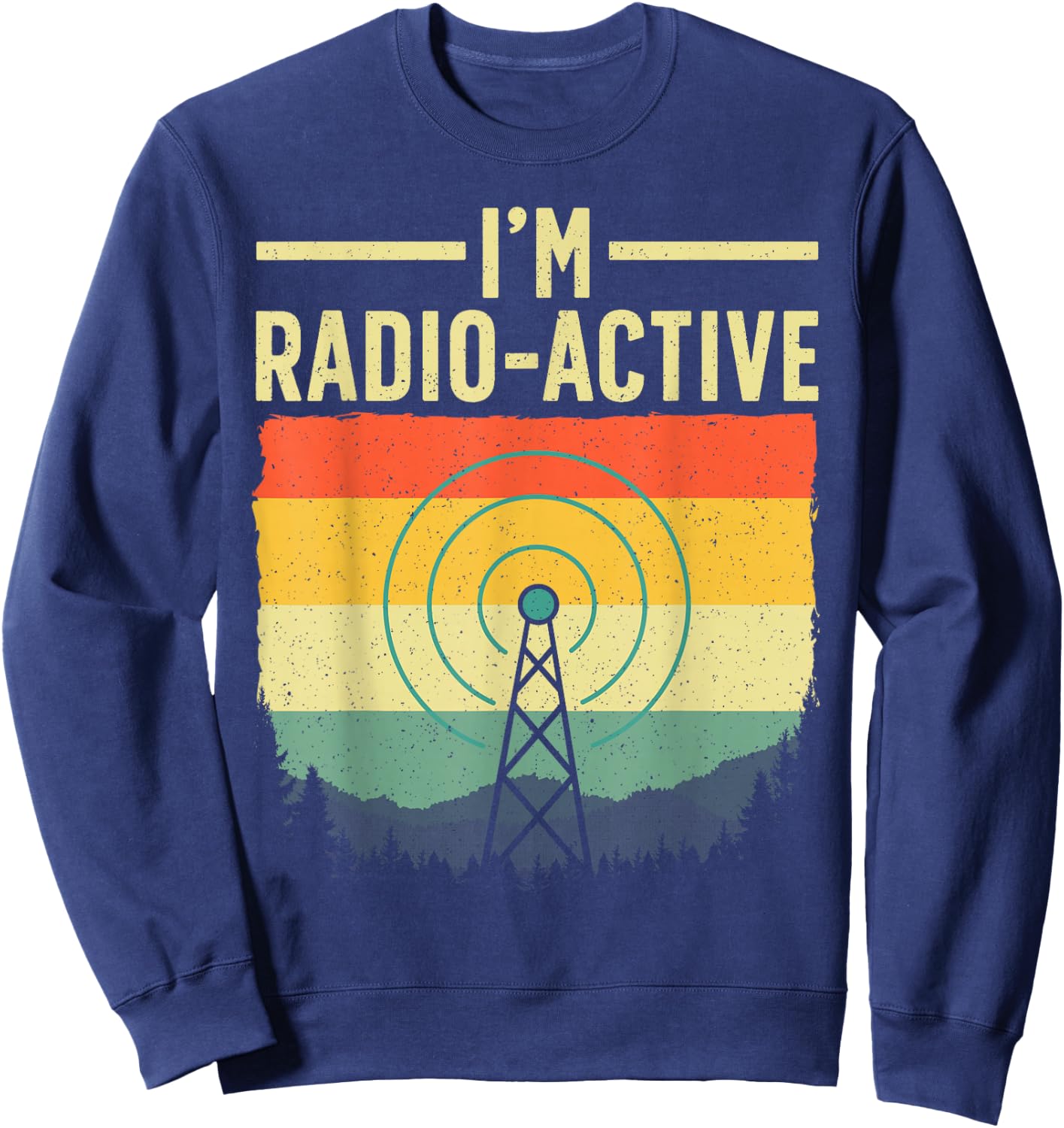Cool Ham Radio Art Women Ham Operator Amateur Radio Sweatshirt - Sweatshirt | Navy