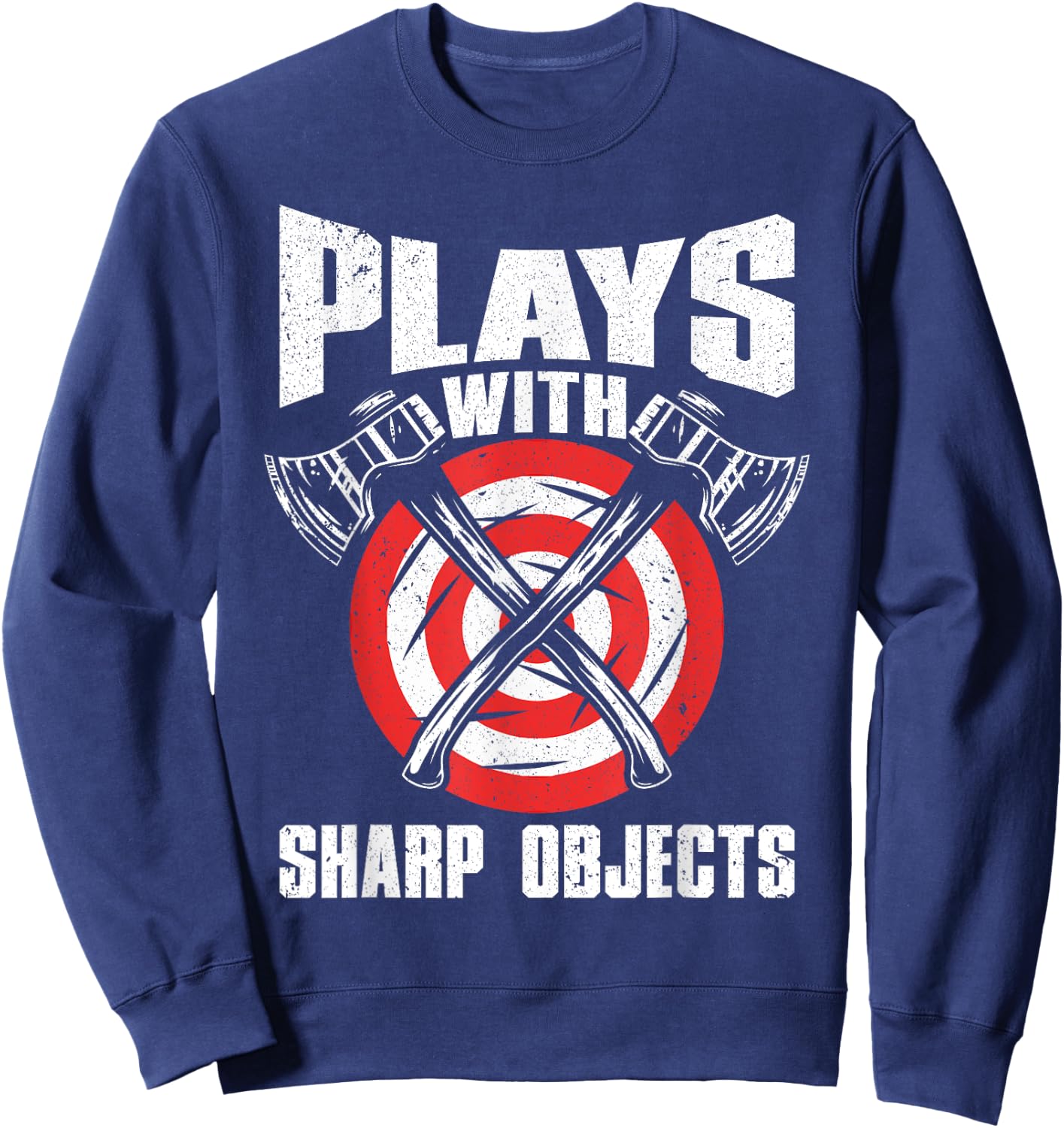 Funny Axe Throwing Design Women Ax Throwing Lover Sweatshirt - Sweatshirt | Navy
