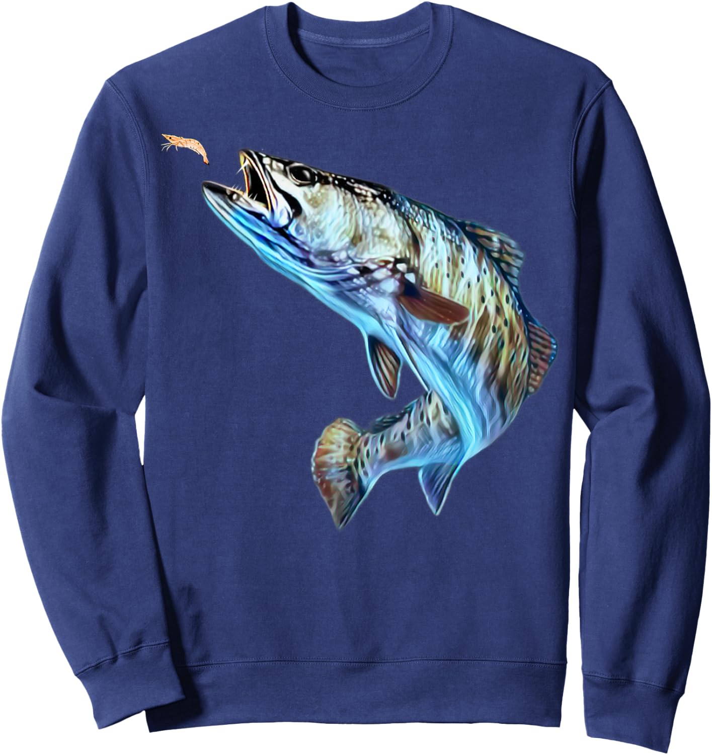 Speckled Trout Fishing - Men, Women & Kids Speckled Trout Sweatshirt - Sweatshirt | Navy