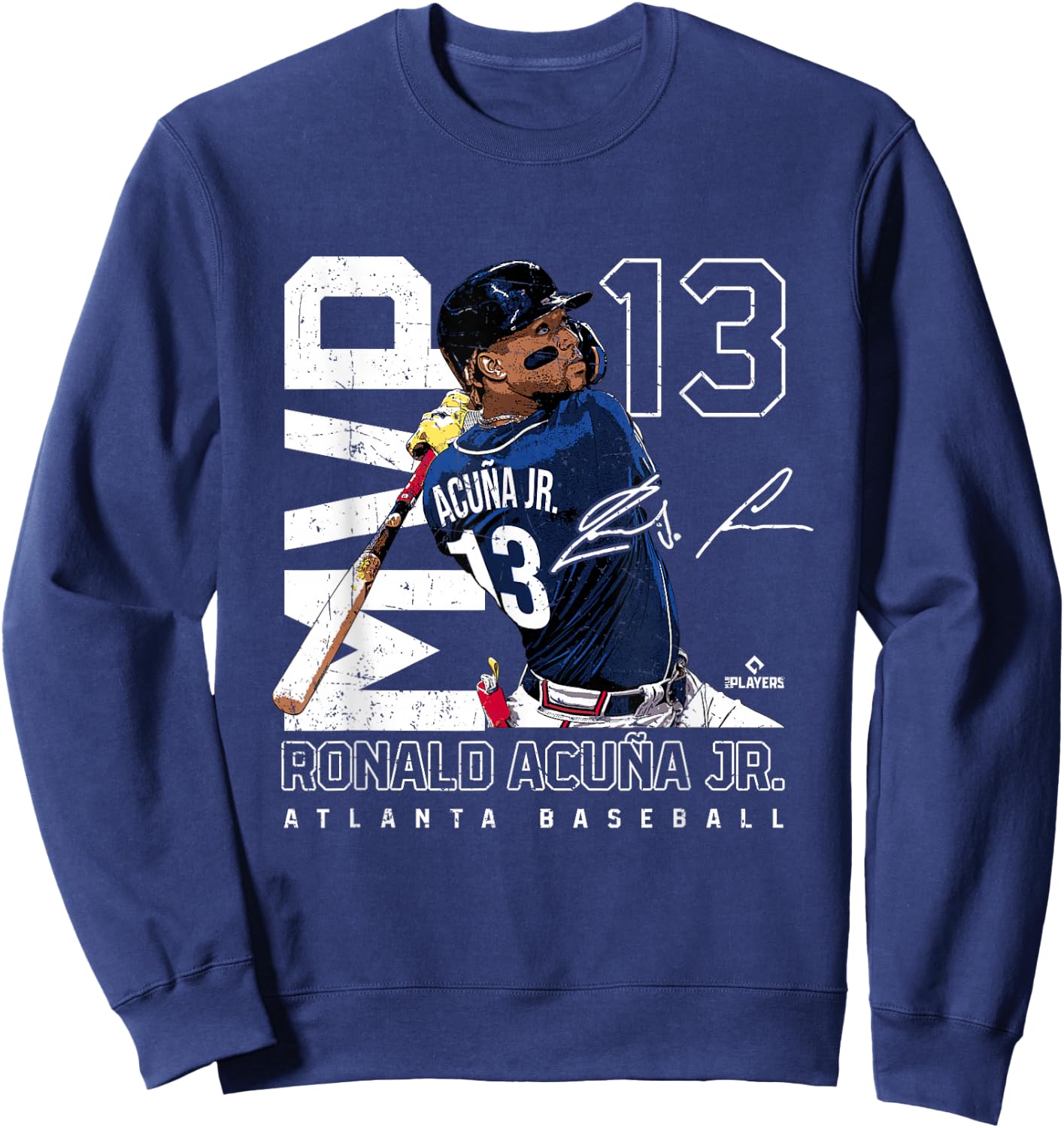 MVP Ronald Acuna Jr Atlanta MLBPA Sweatshirt - Sweatshirt | Navy