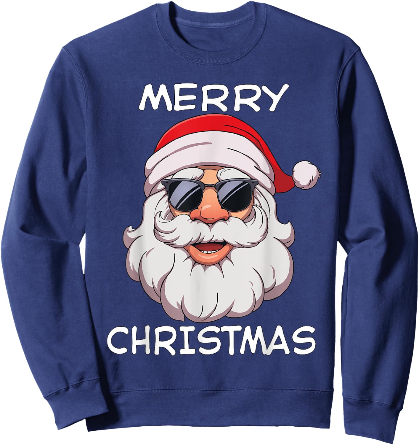 Santa Claus Merry Christmas Sweatshirt - Sweatshirt | Navy