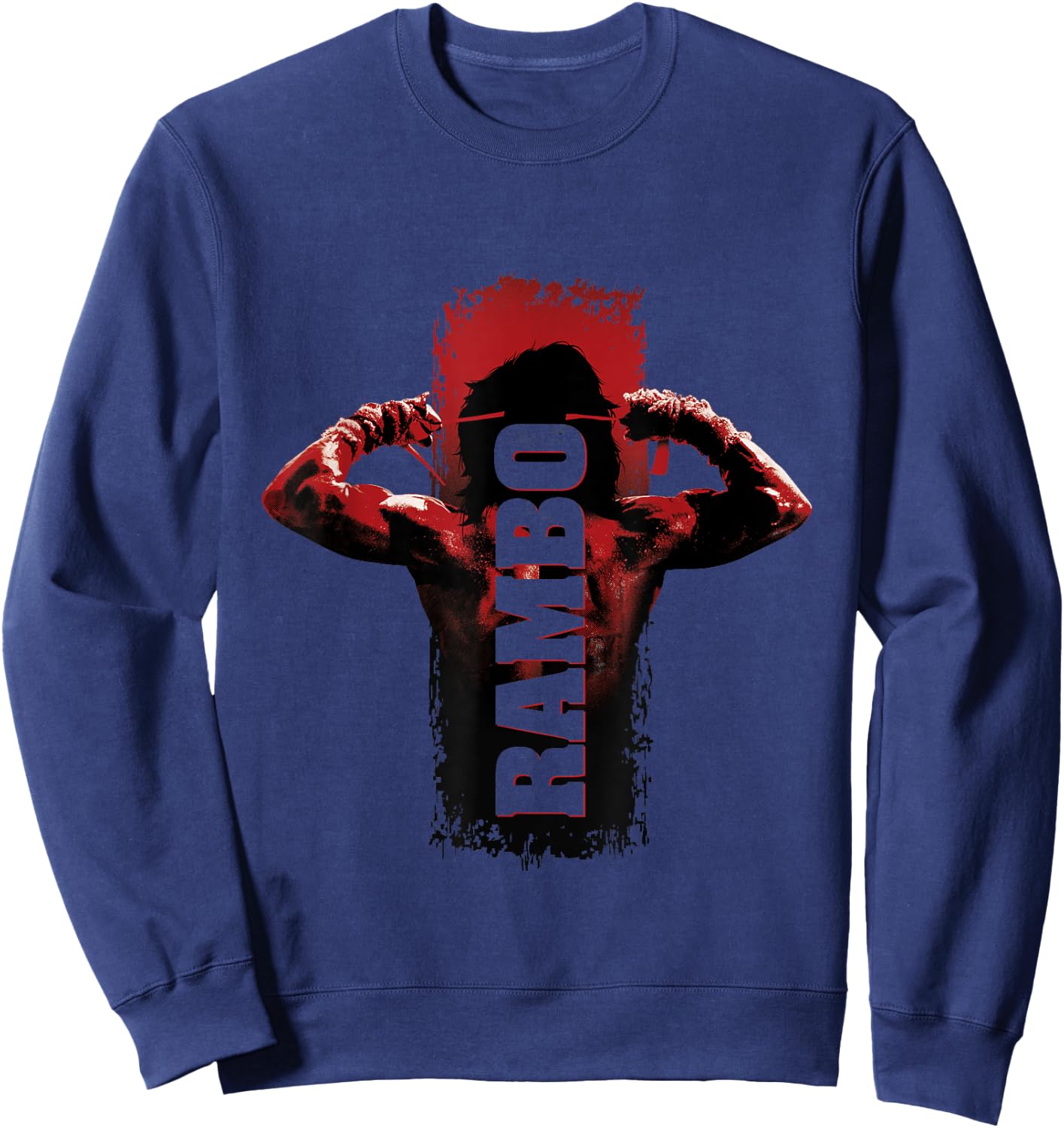 Rambo Men's Grey Rambo III Tying Sweatband Sweatshirt - Sweatshirt | Navy