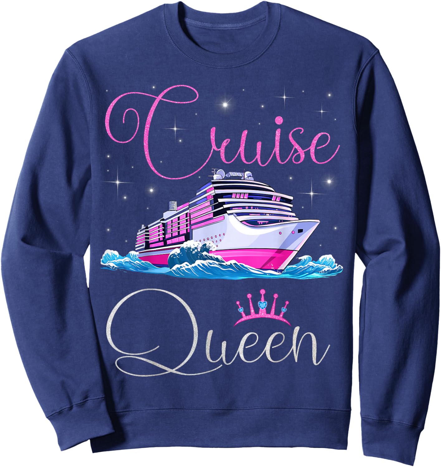Cruise Queen Cruising Lover Cruisers Women Girls Sweatshirt - Sweatshirt | Navy
