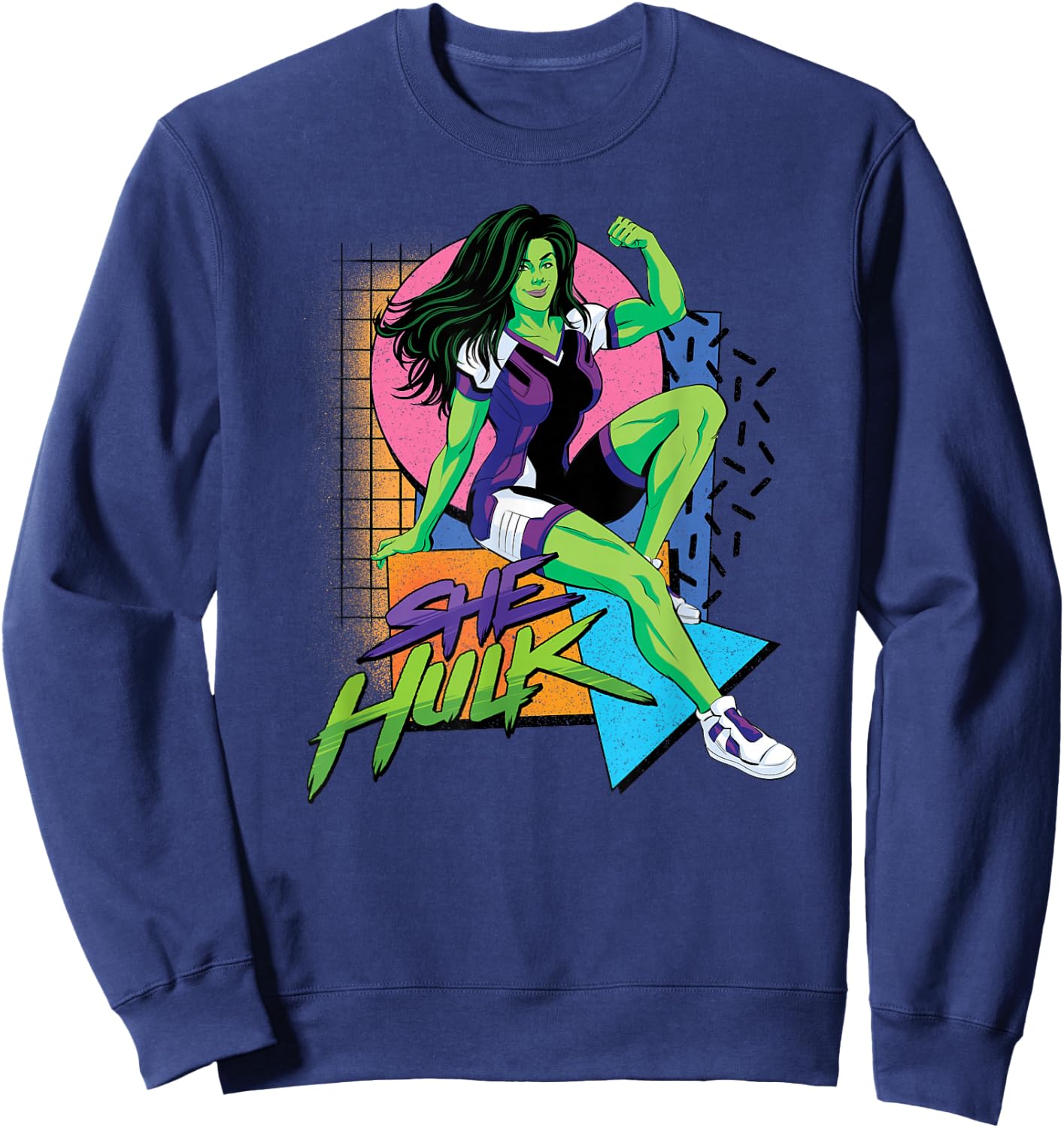 Marvel Studios She-Hulk LA Retro Eighties Style Disney+ Sweatshirt - Sweatshirt | Navy