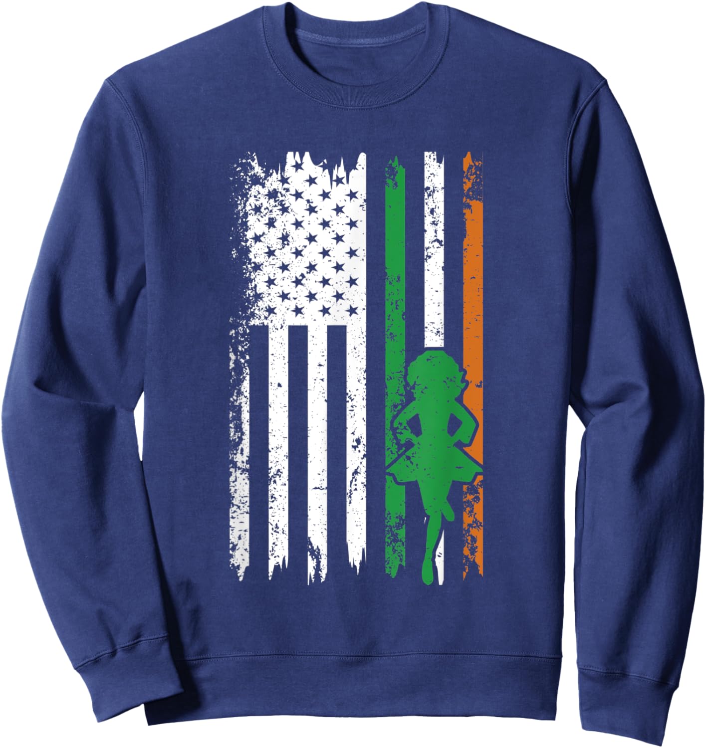 Irish Dance St Patricks Day Reel Girl Irish Step Dance Shoes Sweatshirt - Sweatshirt | Navy