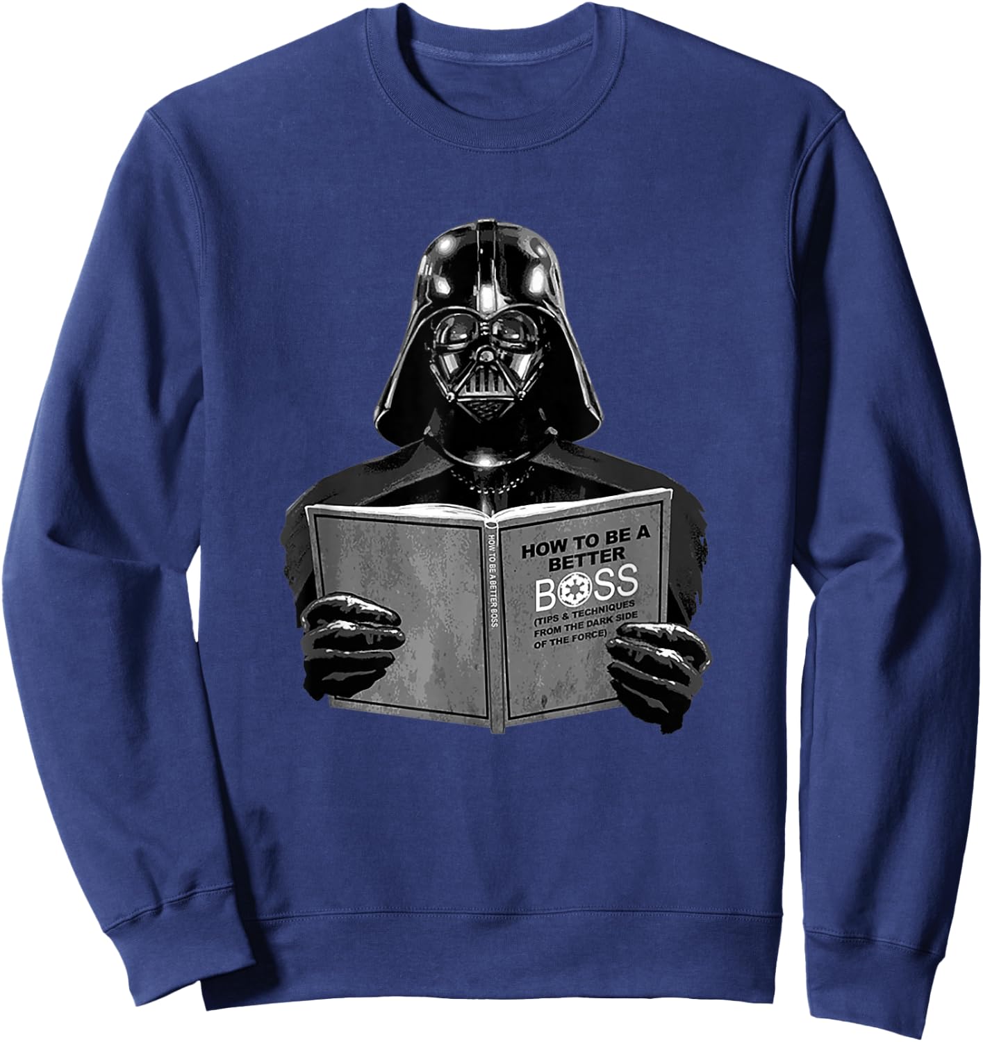 Star Wars Classic Vader Reading How To Be A Better Boss Sweatshirt - Sweatshirt | Navy