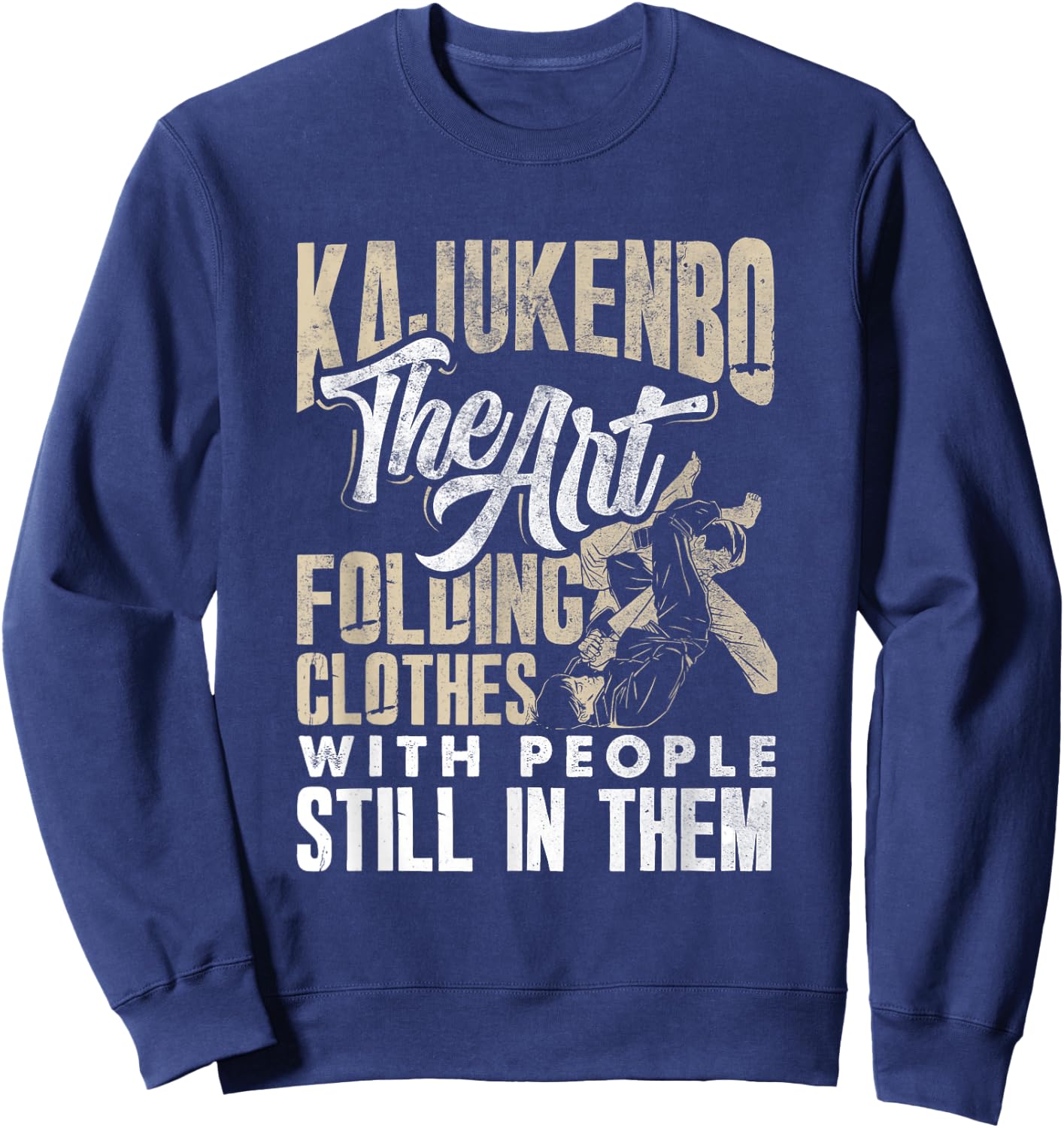 Kajukenbo Art Folding Clothes With People Karate Judo Fusion Sweatshirt - Sweatshirt | Navy