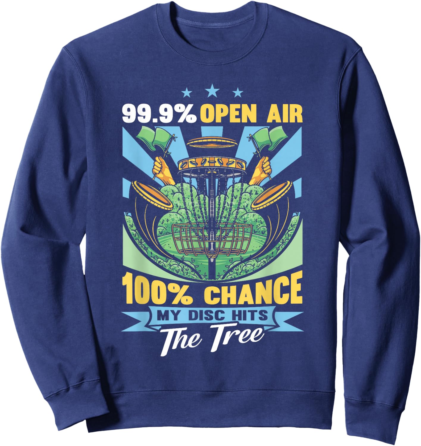 Funny Disc Golf Player Sweatshirt - Sweatshirt | Navy