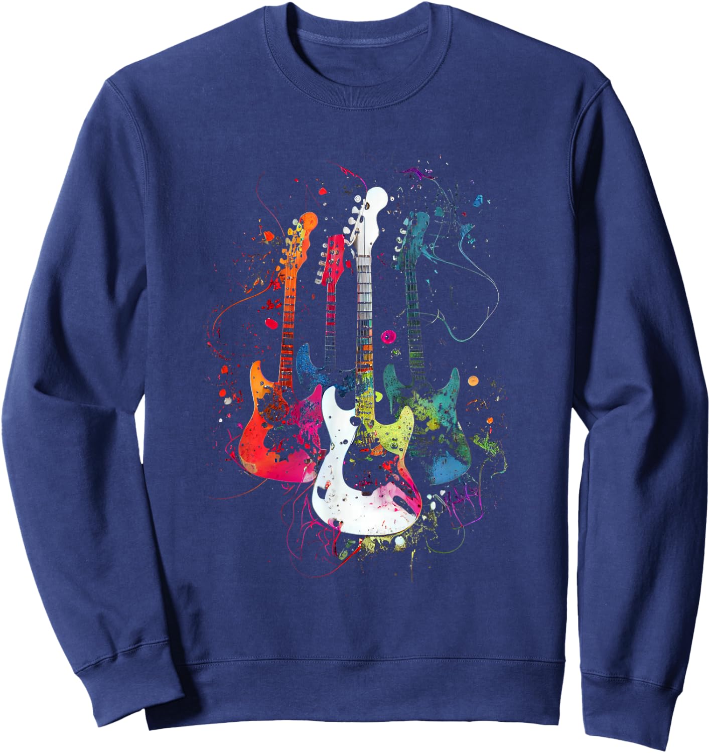 Guitars Musicians Guitarists Sweatshirt - Sweatshirt | Navy