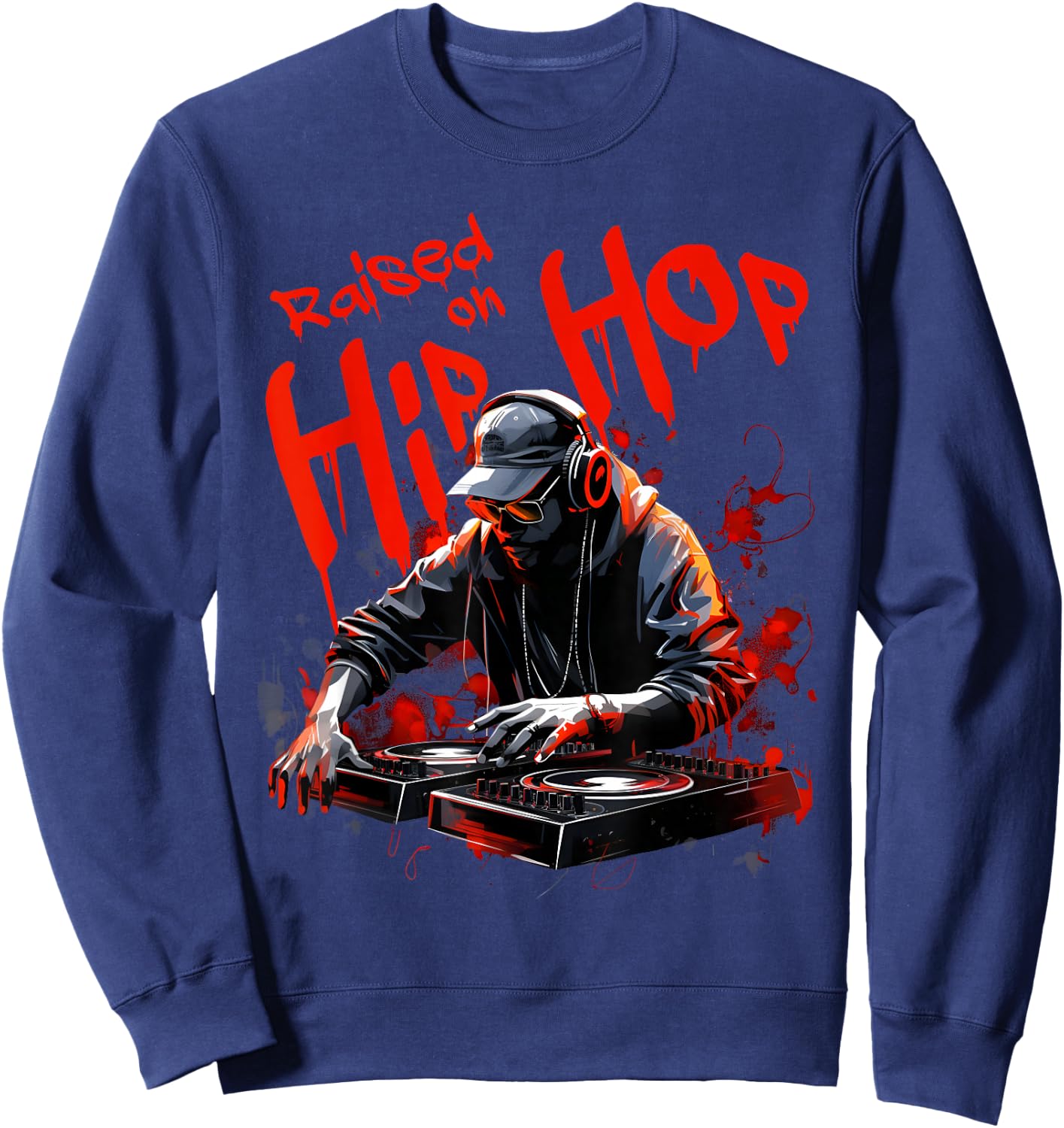 Hip Hop DJ 50th Anniversary Graphic Sweatshirt - Sweatshirt | Navy