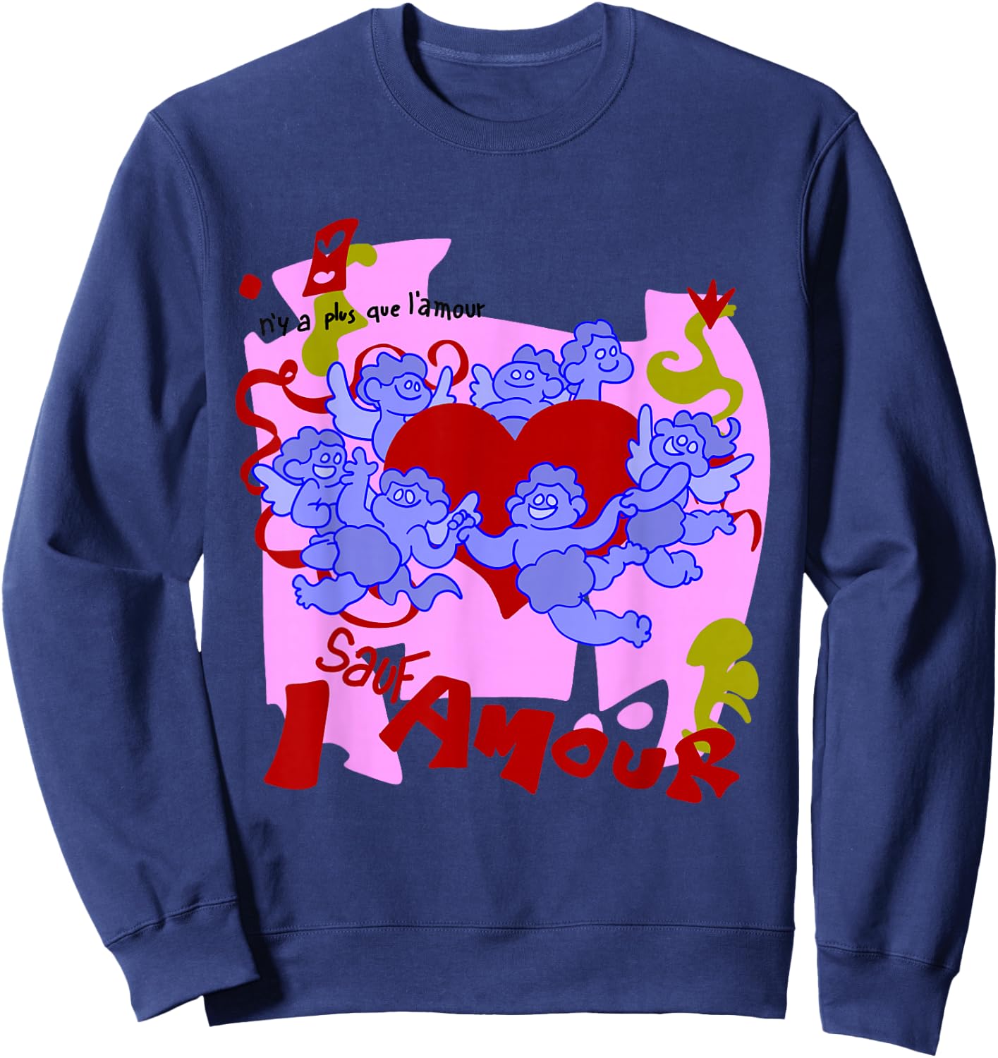 Retro 1980s Beat It Amour Cartoon Version Sweatshirt - Sweatshirt | Navy