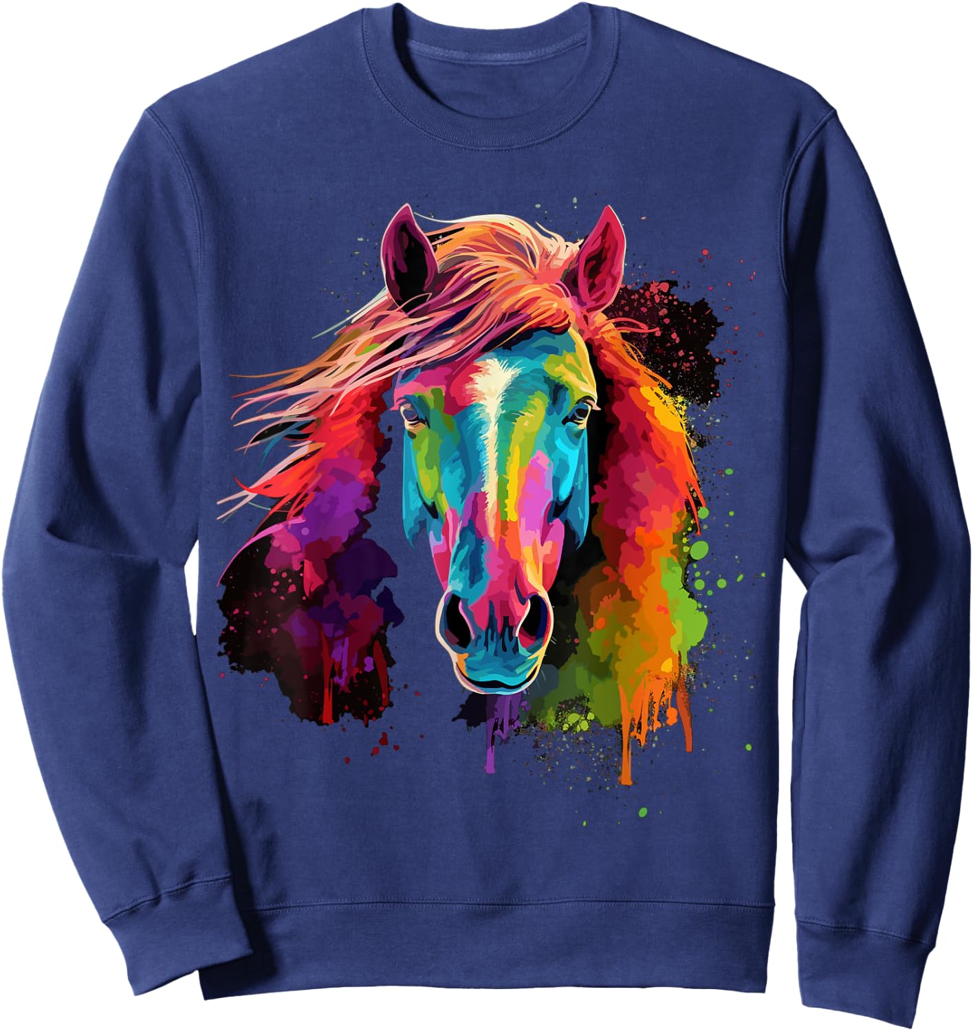 Icelandic Horse Riding Dressage Show Jumping Horse Stable Sweatshirt - Sweatshirt | Navy