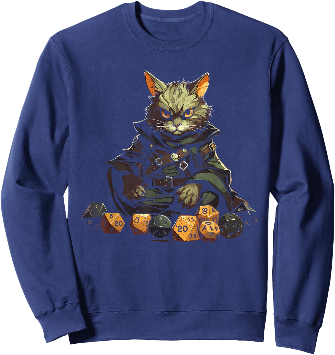 RPG Gaming Role Playing D20 Tabletop Games Funny RPG Gamer Sweatshirt - Sweatshirt | Navy