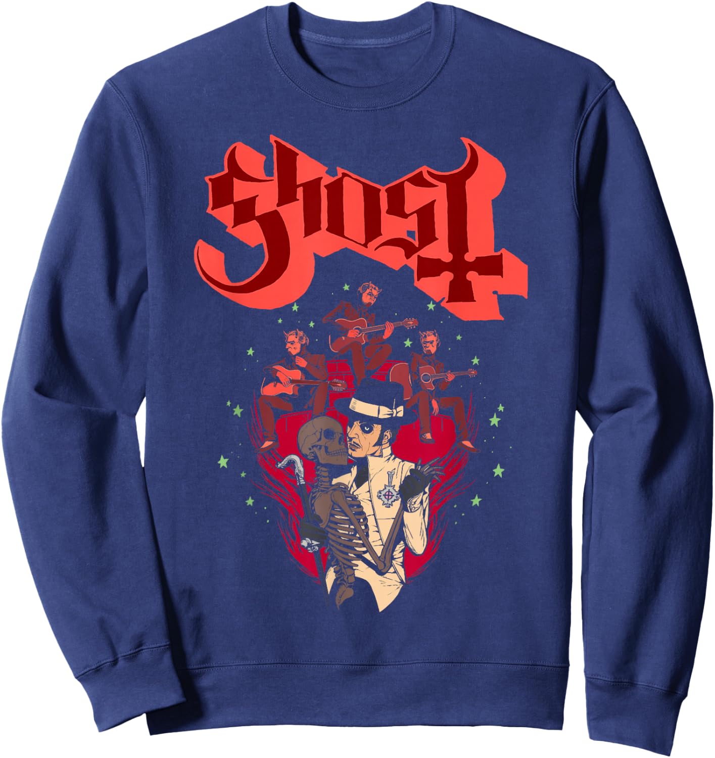 Ghost – Skeleton Bandstand Sweatshirt - Sweatshirt | Navy
