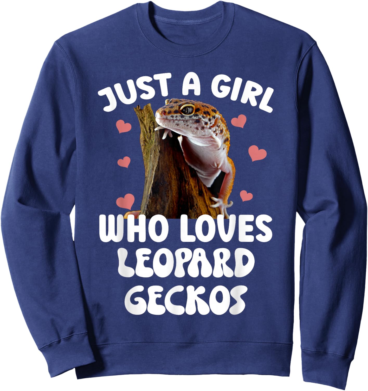 Cool Leopard Gecko For Girls Women Pet Lizard Reptile Lovers Sweatshirt - Sweatshirt | Navy