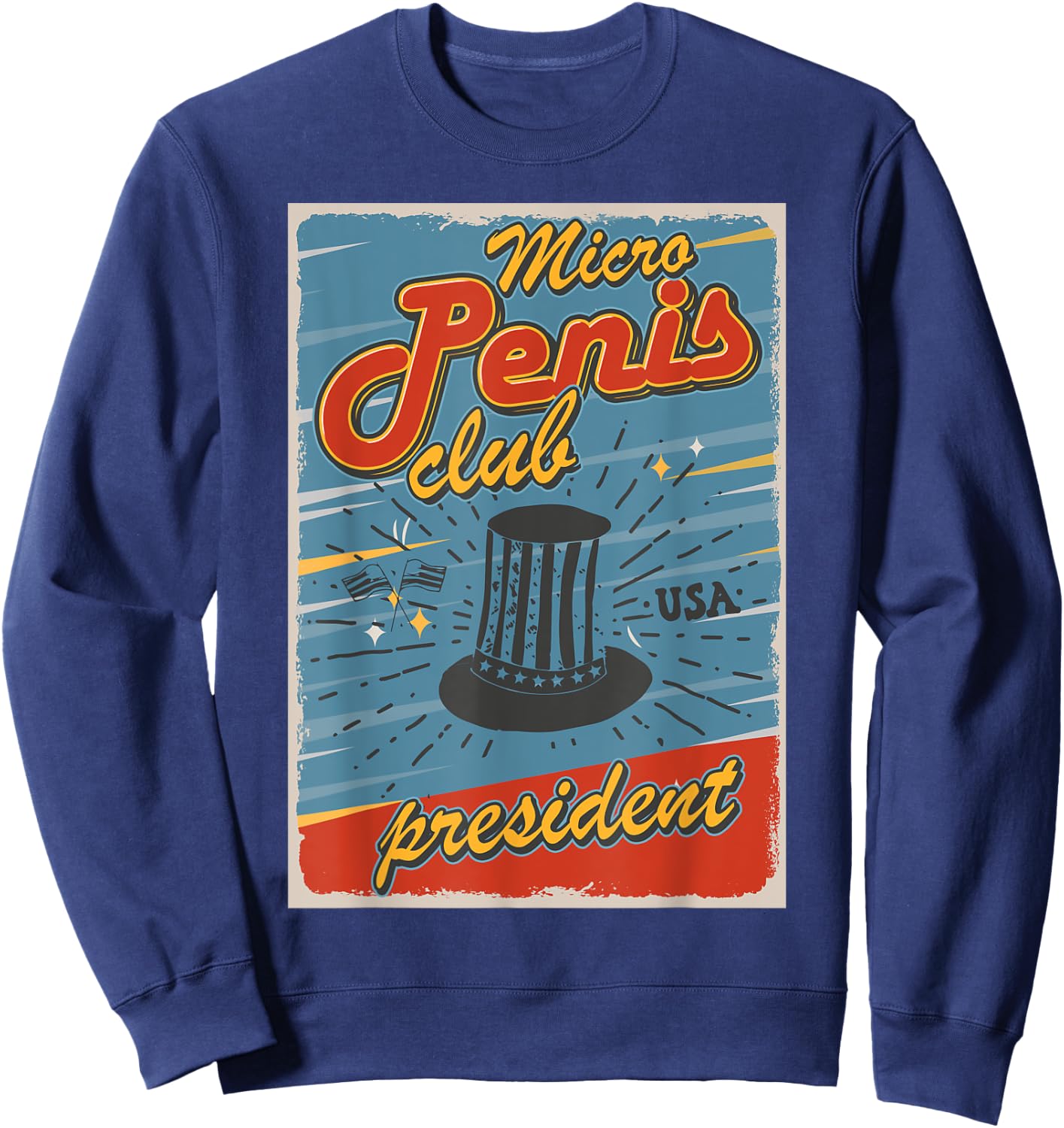 Micro penis club president Sweatshirt - Sweatshirt | Navy