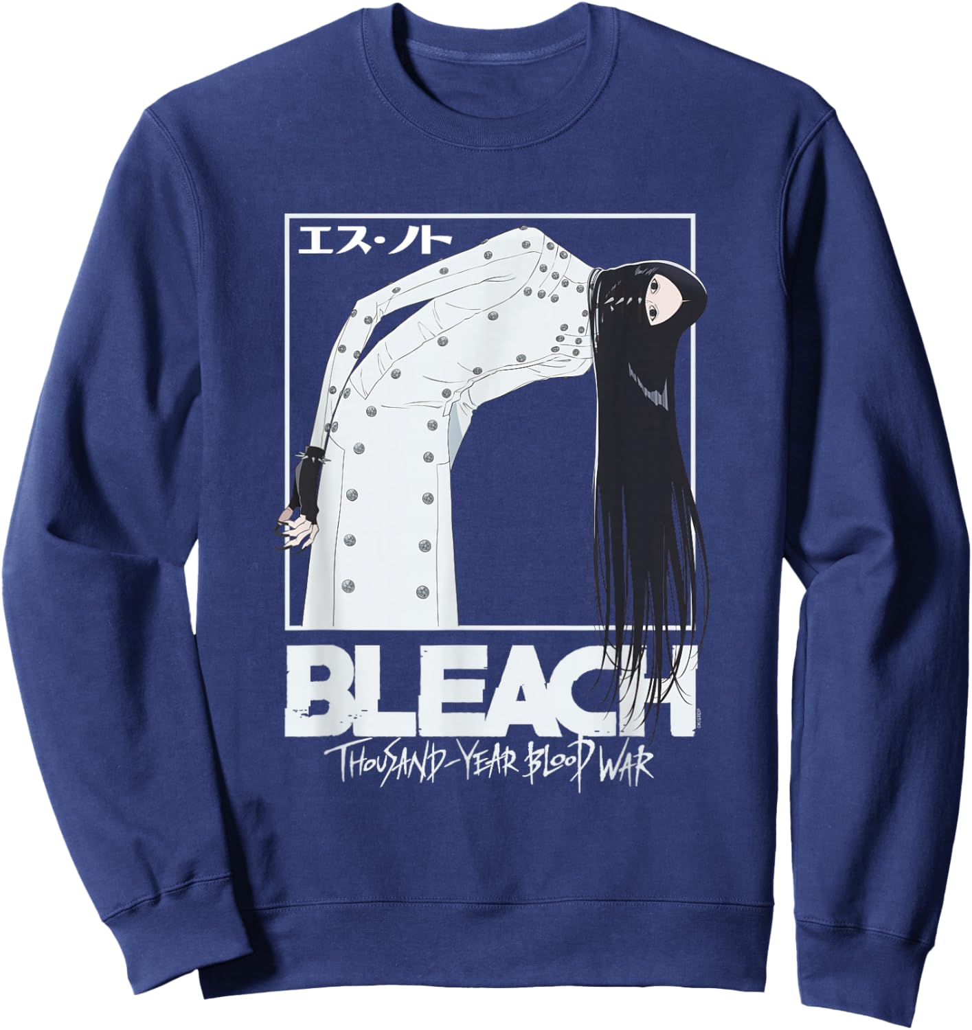 Bleach Thousand Year Blood War As Nodt Creepy Pose Anime Sweatshirt - Sweatshirt | Navy