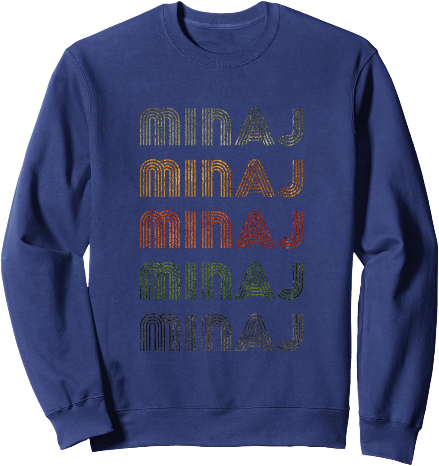 Love Heart Minaj Grunge Vintage Style Black Minaj Sweatshirt - Sweatshirt | Navy