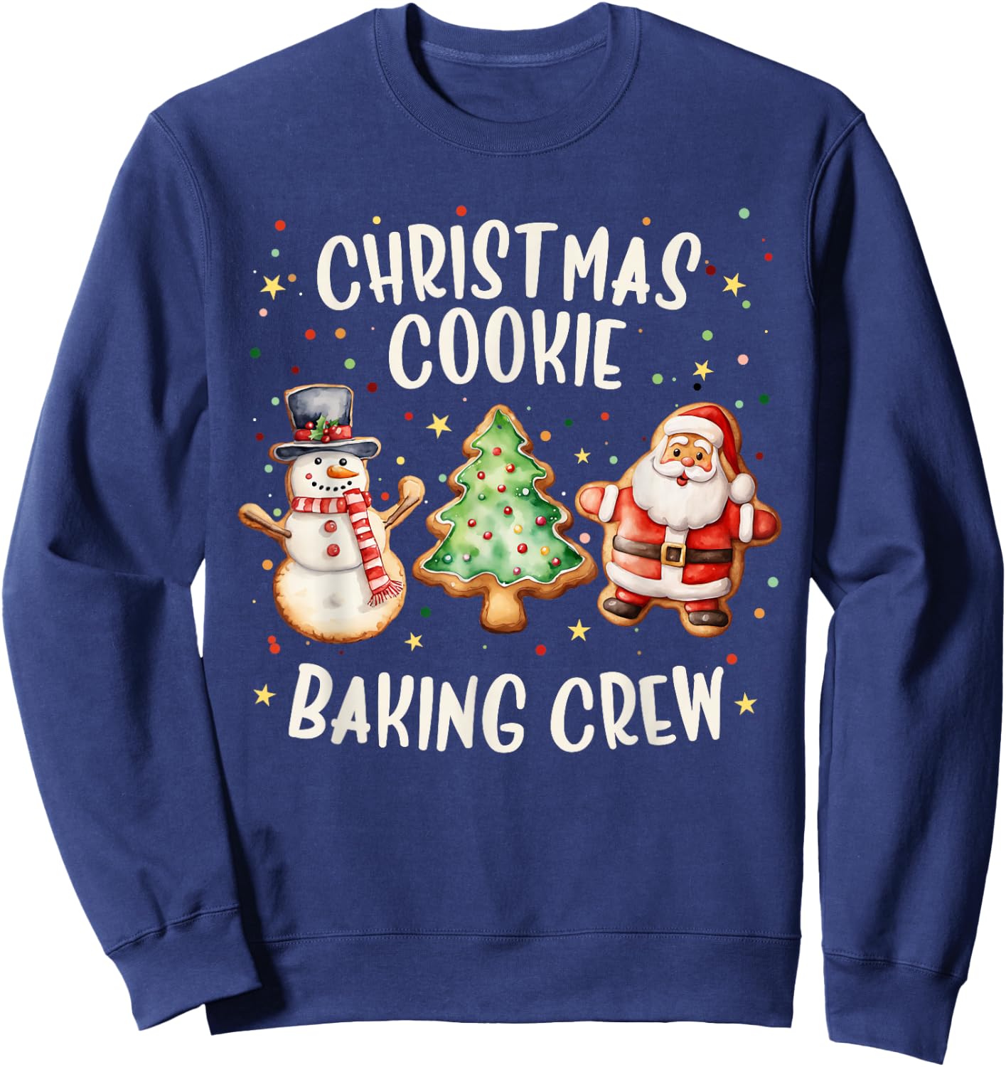 Gingerbread Team Kids Toddler Christmas Cookie Baking Crew Sweatshirt - Sweatshirt | Navy