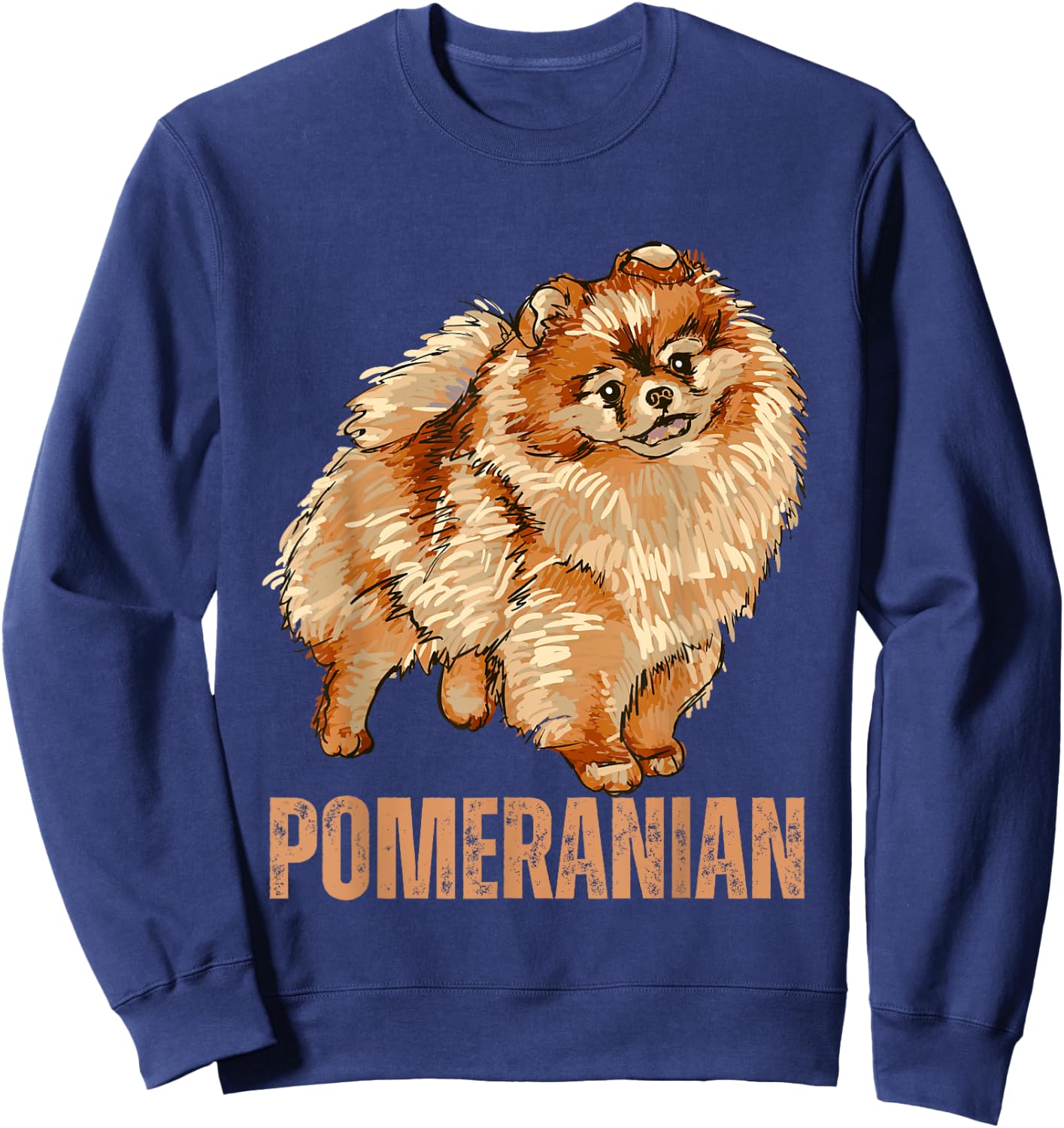 Sarcastic Dog Shirts Co18 Pomeranian Kids Black Small Short Sleeve Sweatshirt - Sweatshirt | Navy