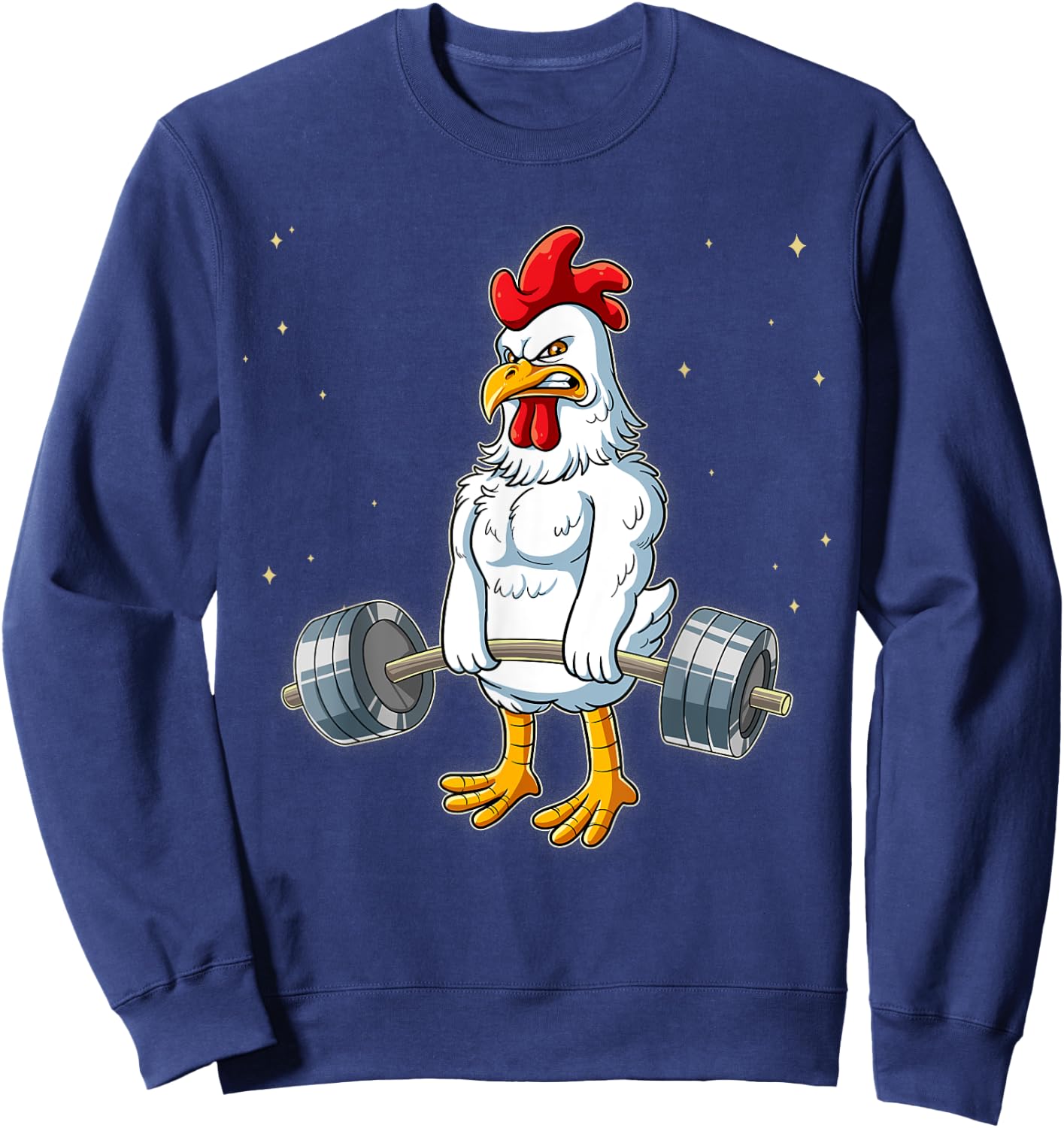 Chicken Gym Weight Training Deadlift Sweatshirt - Sweatshirt | Navy