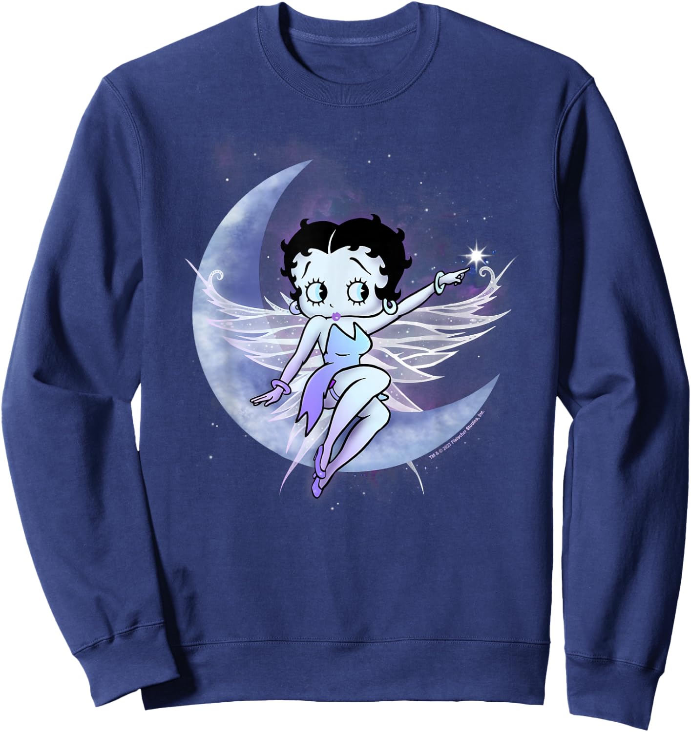 Betty Boop Moon and Star Fairy Sweatshirt - Sweatshirt | Navy