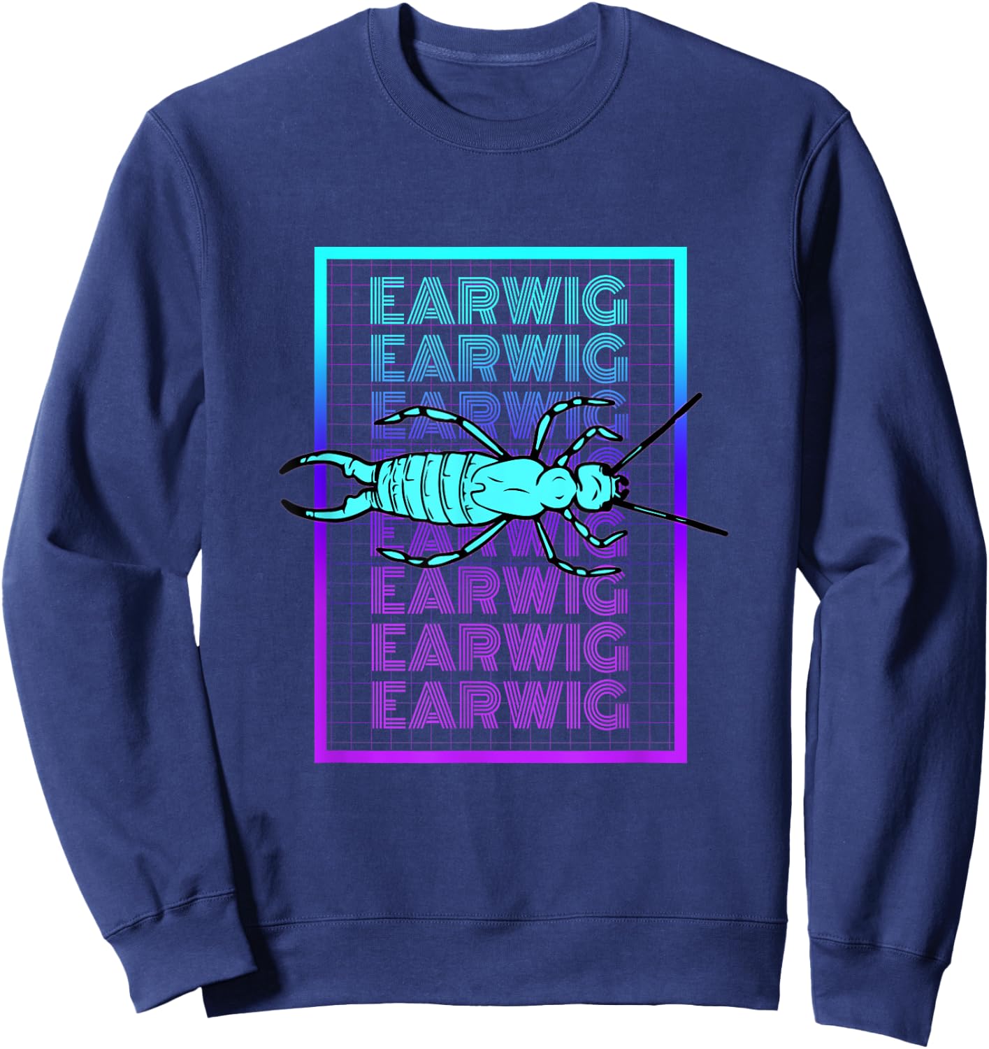 Earwig Scavenger Vintage Retro Earwig Sweatshirt - Sweatshirt | Navy