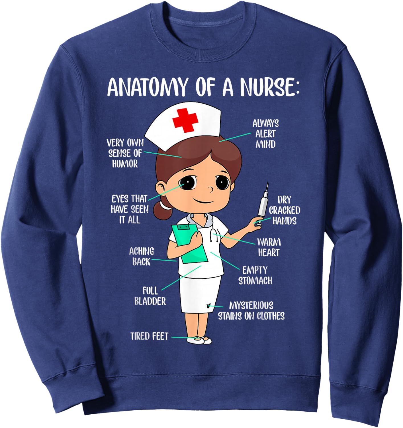 The Anatomy of a Nurse Sweatshirt - Sweatshirt | Navy