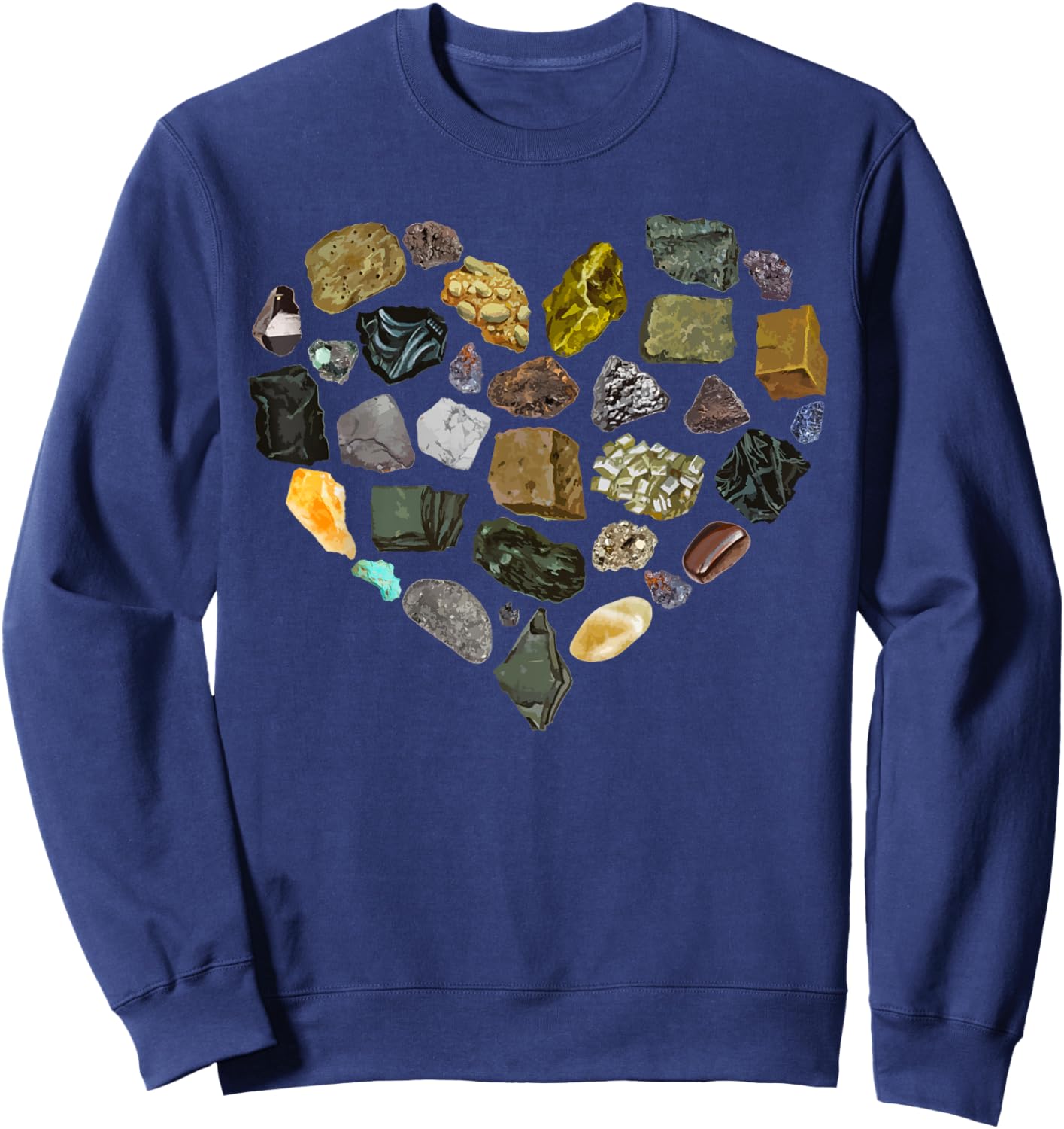 Funny Rock Collector Art Women Rockhounds Geology Sweatshirt - Sweatshirt | Navy