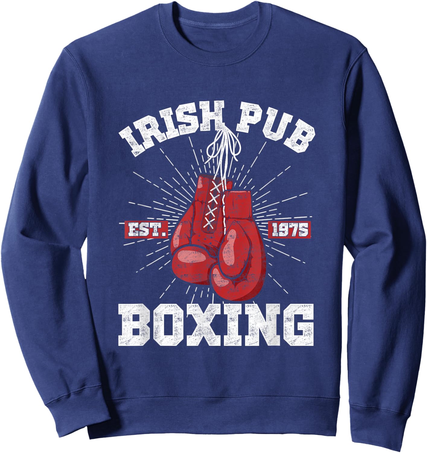 Vintage Irish Pub Est 1975 Boxing Day Sweatshirt - Sweatshirt | Navy