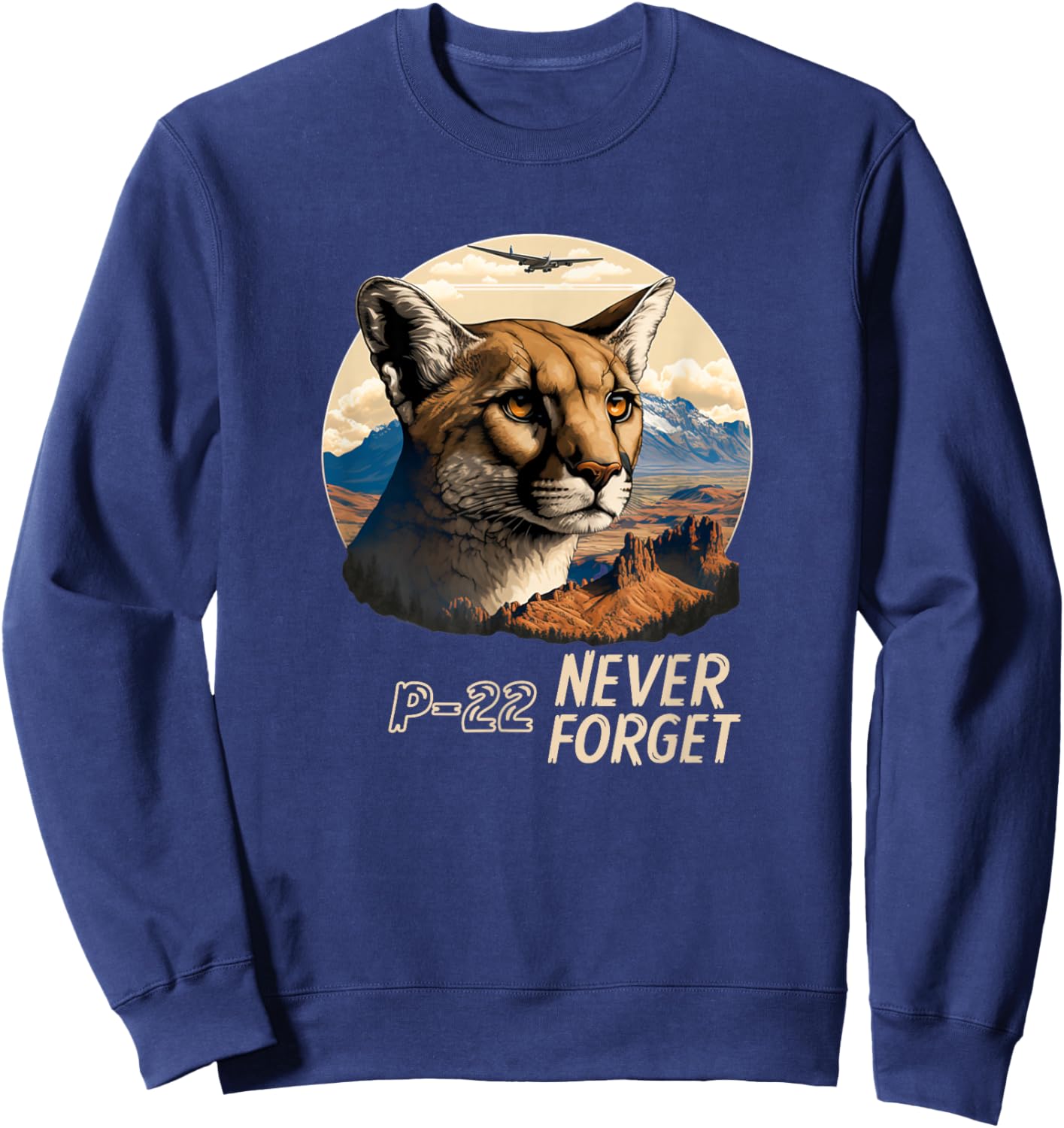 P-22 Mountain Lion Never Forget P-22 Griffith Mountain Sweatshirt - Sweatshirt | Navy