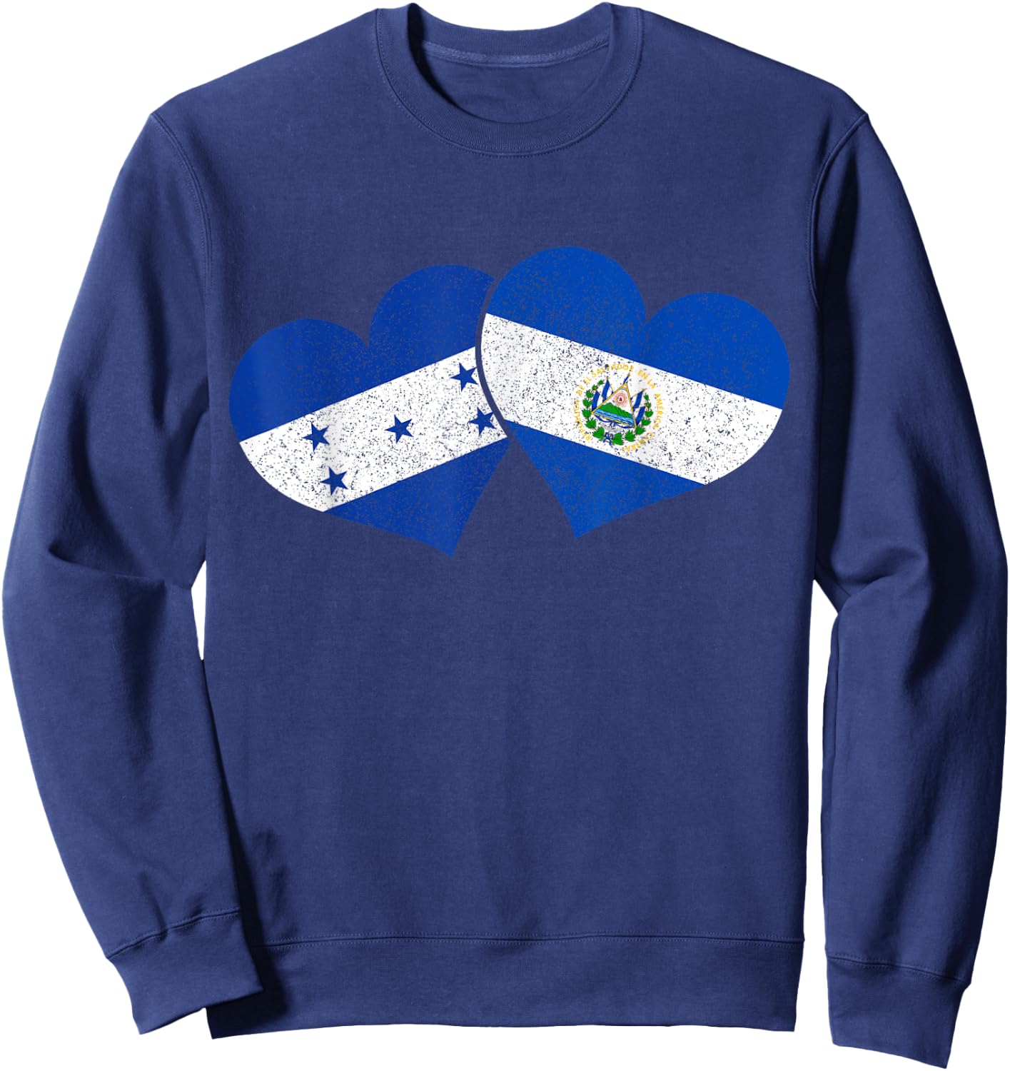Honduras El Salvador Salvadorian Honduran Flag Pride Sweatshirt - Sweatshirt | Navy