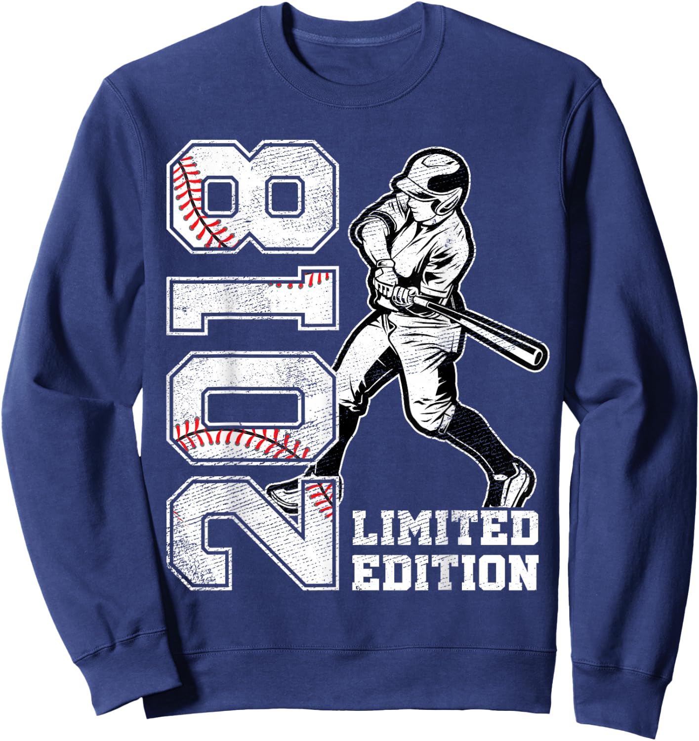 7th Birthday Baseball Limited Edition 2018 7 Years Old Sweatshirt - Sweatshirt | Navy