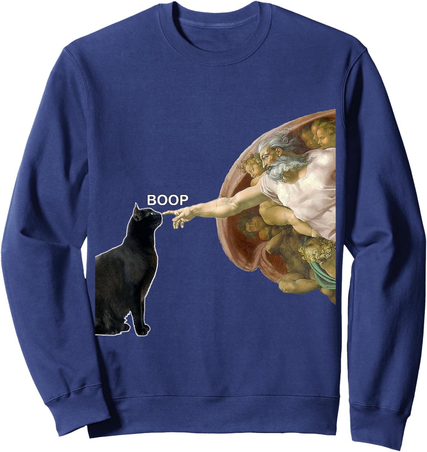 Cat Shirts /Women - Funny Cat Shirts for Cat Dad/Mom Sweatshirt - Sweatshirt | Navy