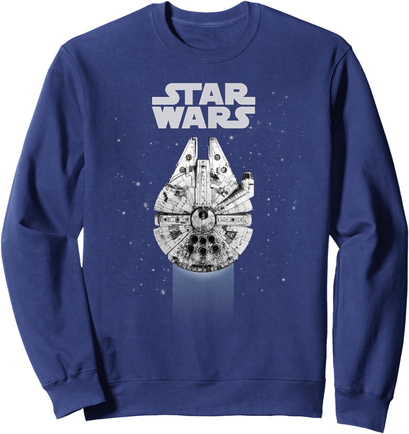 Star Wars Millennium Falcon Galactic Top Down Poster Sweatshirt - Sweatshirt | Navy