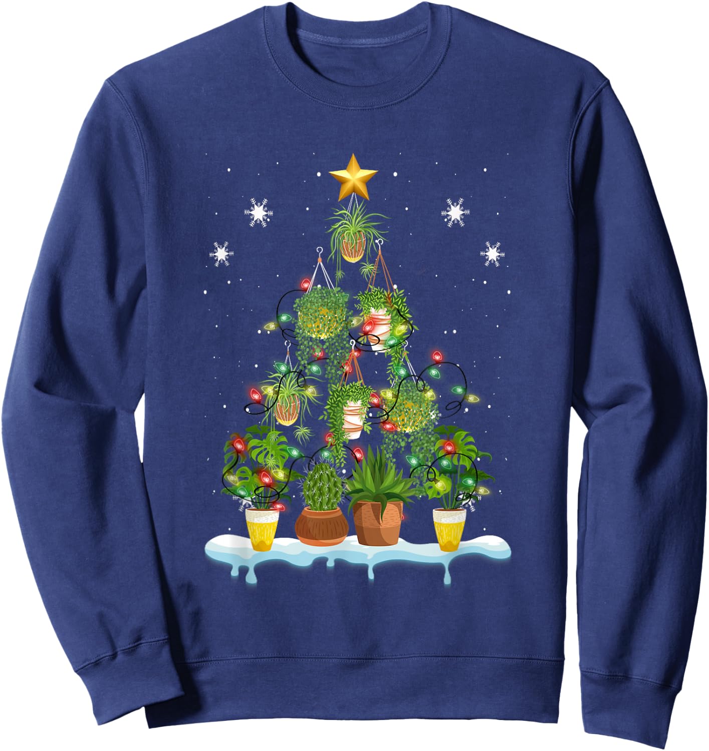 Xmas Tree Gardening Potted Plant Christmas Tree Gardener Sweatshirt - Sweatshirt | Navy