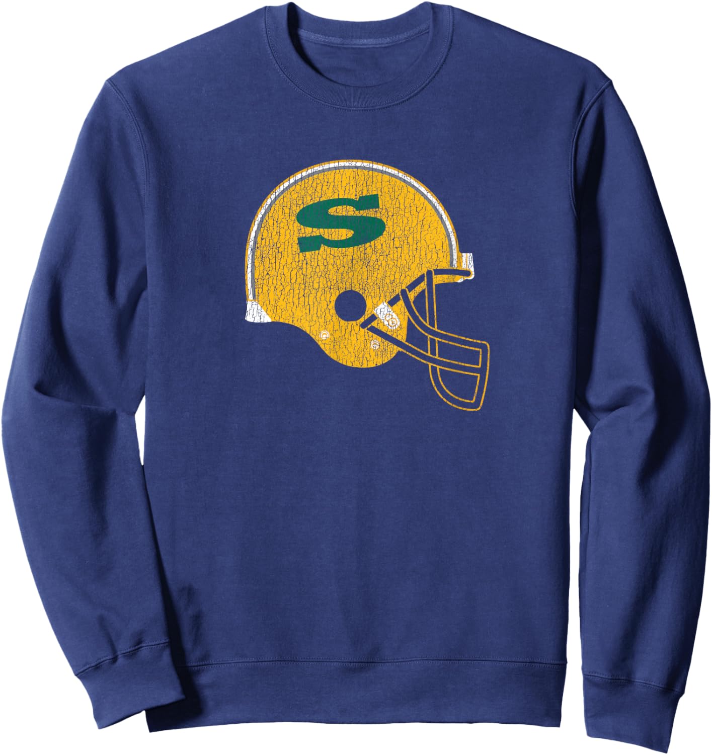 Siena College Throwback Football Helmet Vintage 80s Sweatshirt - Sweatshirt | Navy