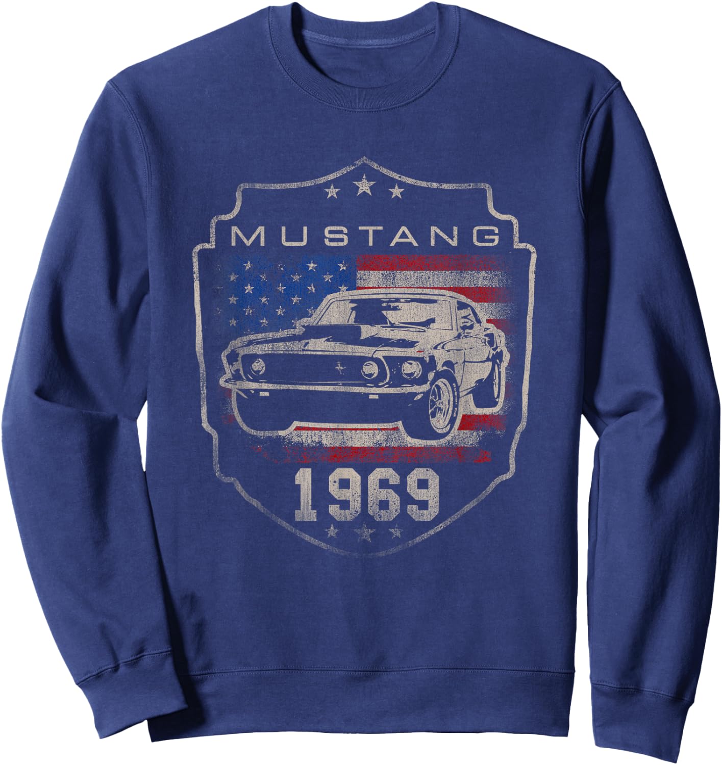 Ford Mustang 1969 Flag Sweatshirt - Sweatshirt | Navy