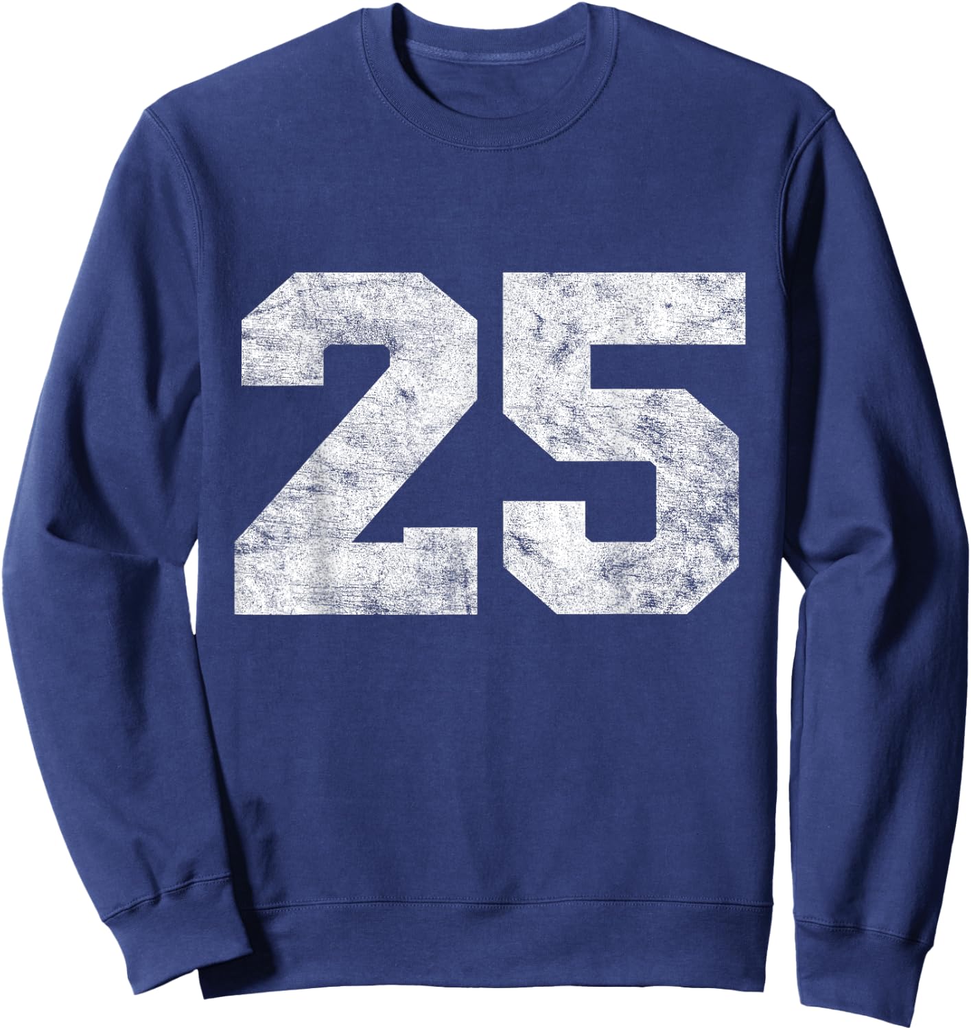 Vintage Lucky Number 25 Birthday Sports Player Team Athlete Sweatshirt - Sweatshirt | Navy