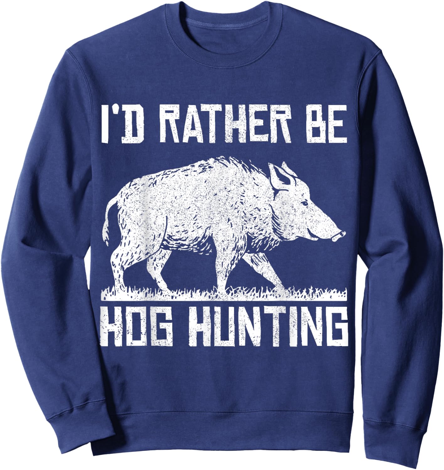 Pig Hunting Wild Boar Wild Boar Hunter Vintage Sweatshirt - Sweatshirt | Navy