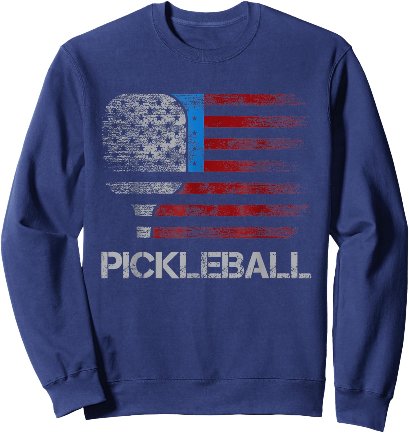 US Flag Pickleball Player Paddleball Lover Sweatshirt - Sweatshirt | Navy