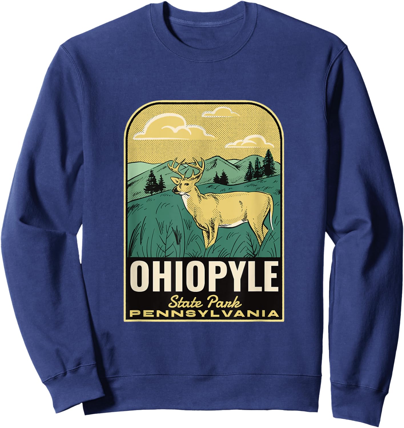 Ohiopyle State Park PA Vintage Travel Sweatshirt - Sweatshirt | Navy