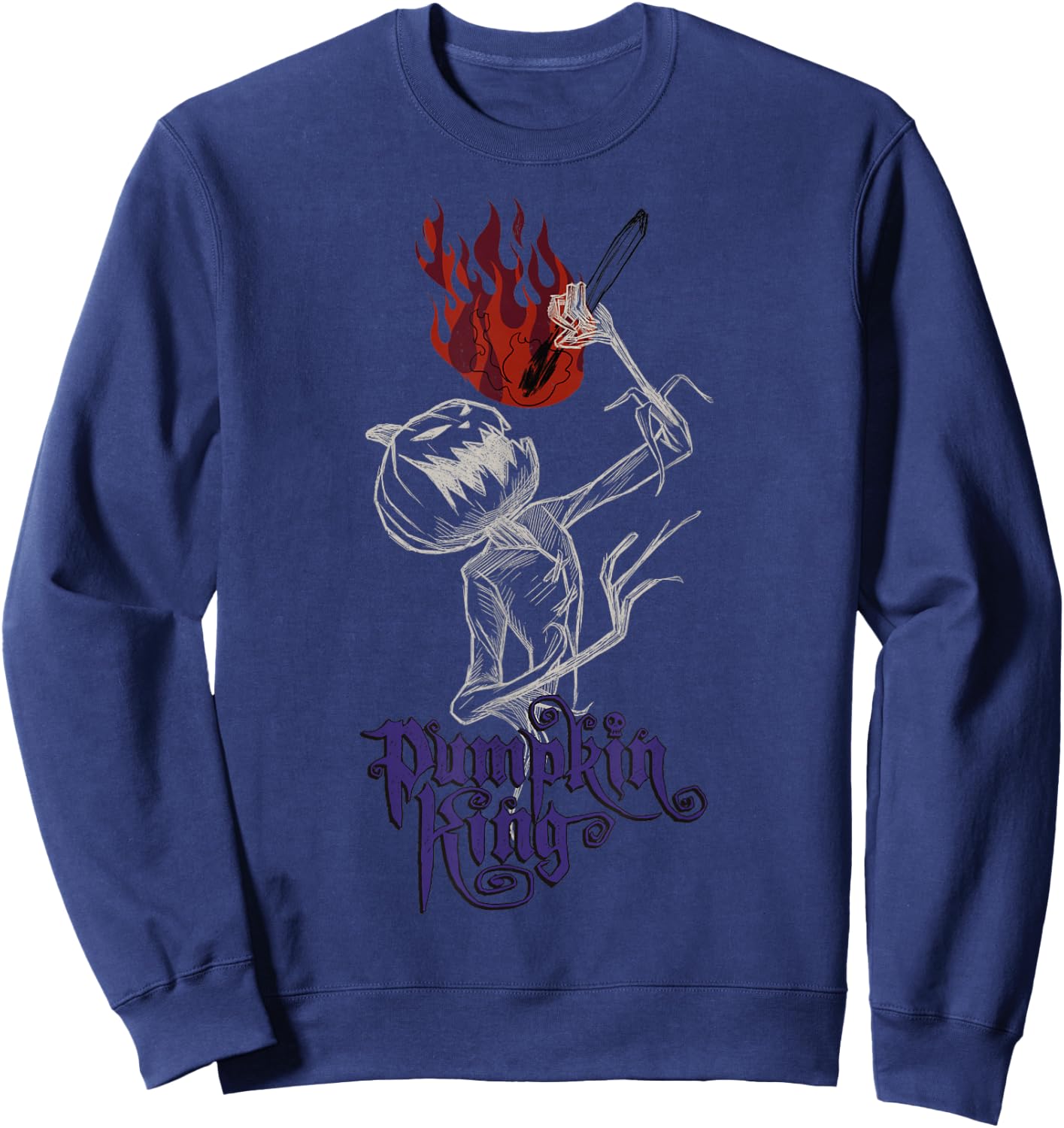 Disney The Nightmare Before Christmas Pumpkin King Torch Sweatshirt - Sweatshirt | Navy
