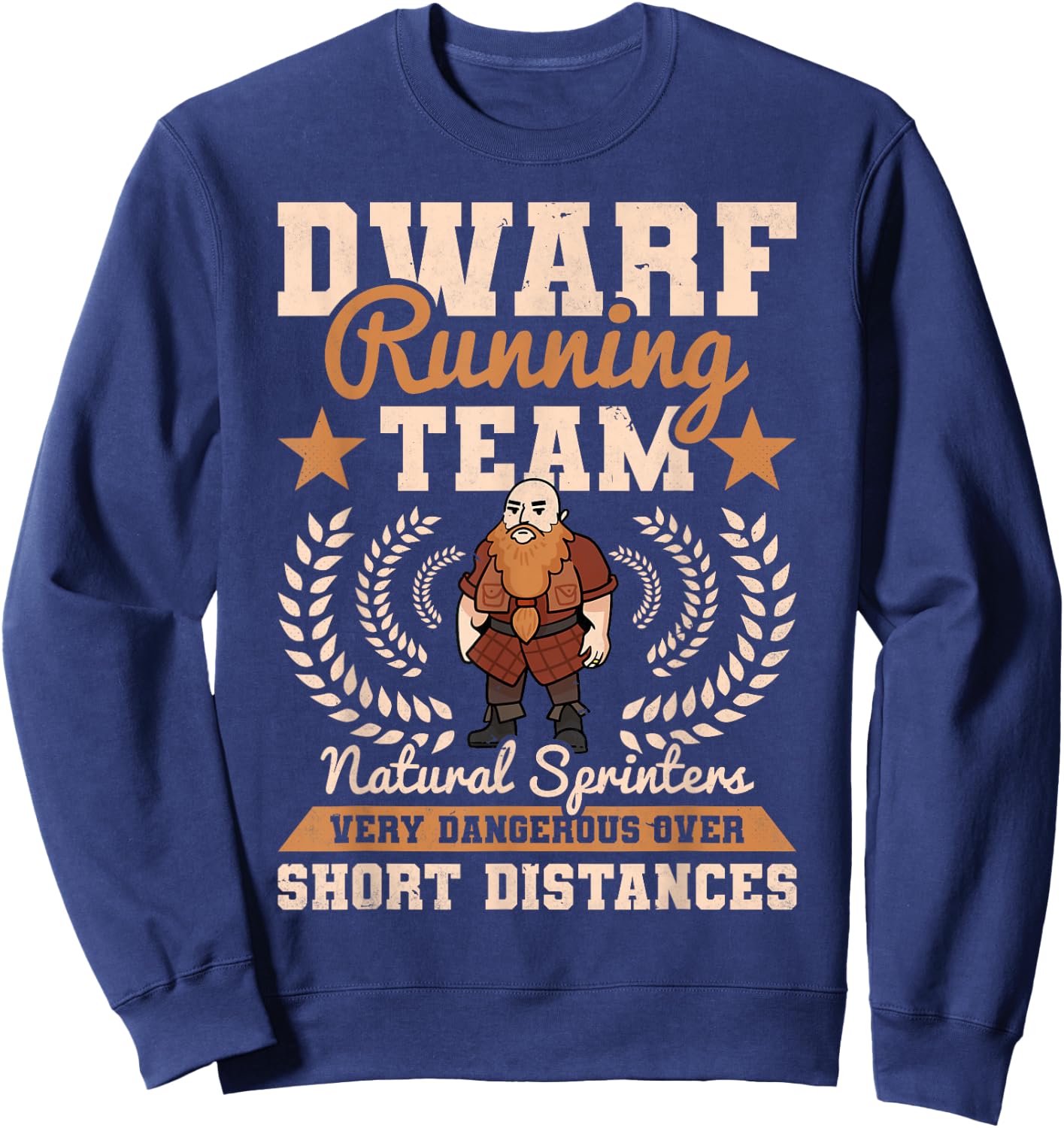Dwarf Running Team Natural, Mythical Creatures, Monster Sweatshirt - Sweatshirt | Navy