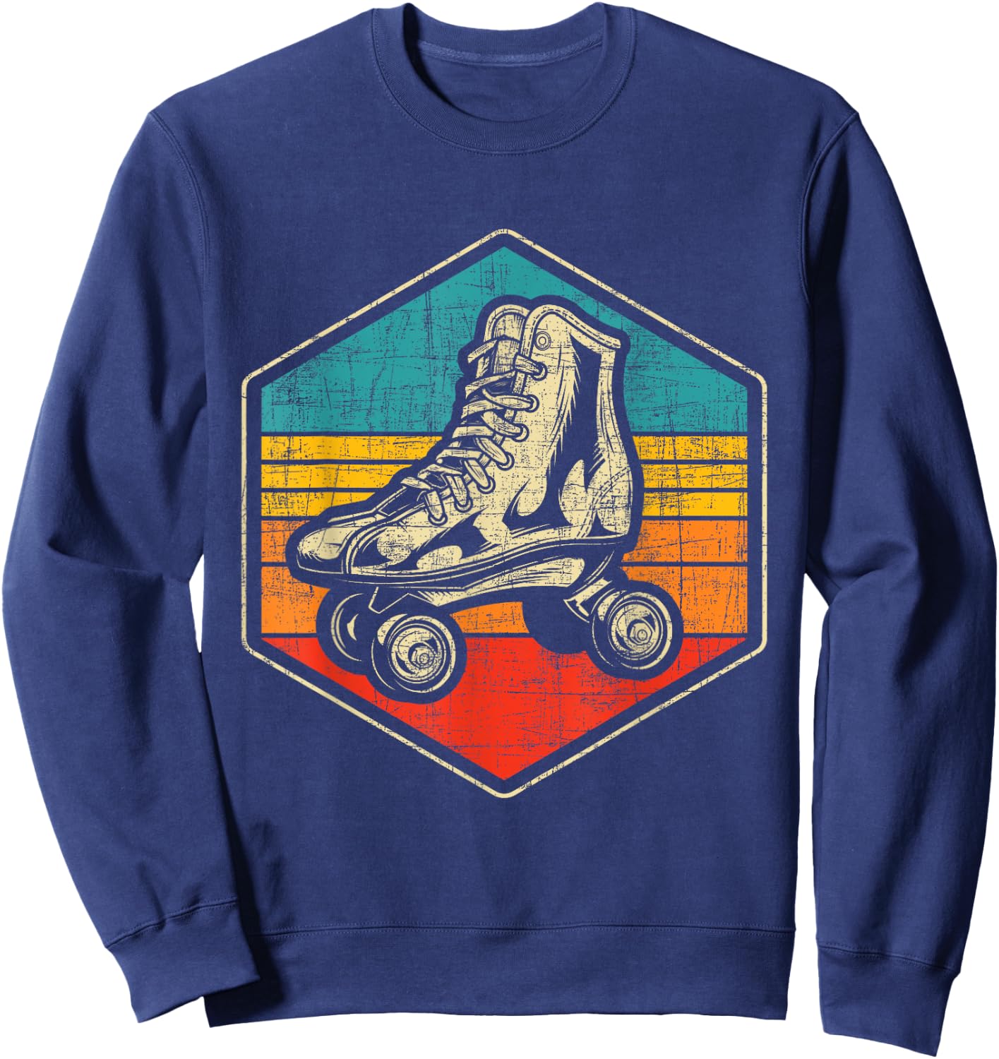 Retro Vintage Roller Skating Enthusiast - Skaters Skates Sweatshirt - Sweatshirt | Navy